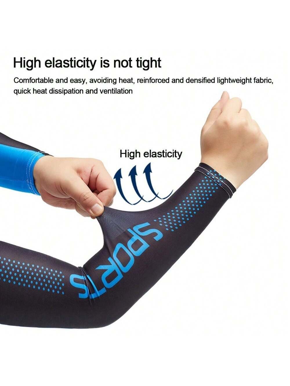 1Pair Cooling Arm Sleeves Cover Men Sports Running UV Sun Protection Outdoor Fishing Cycling Sleeves