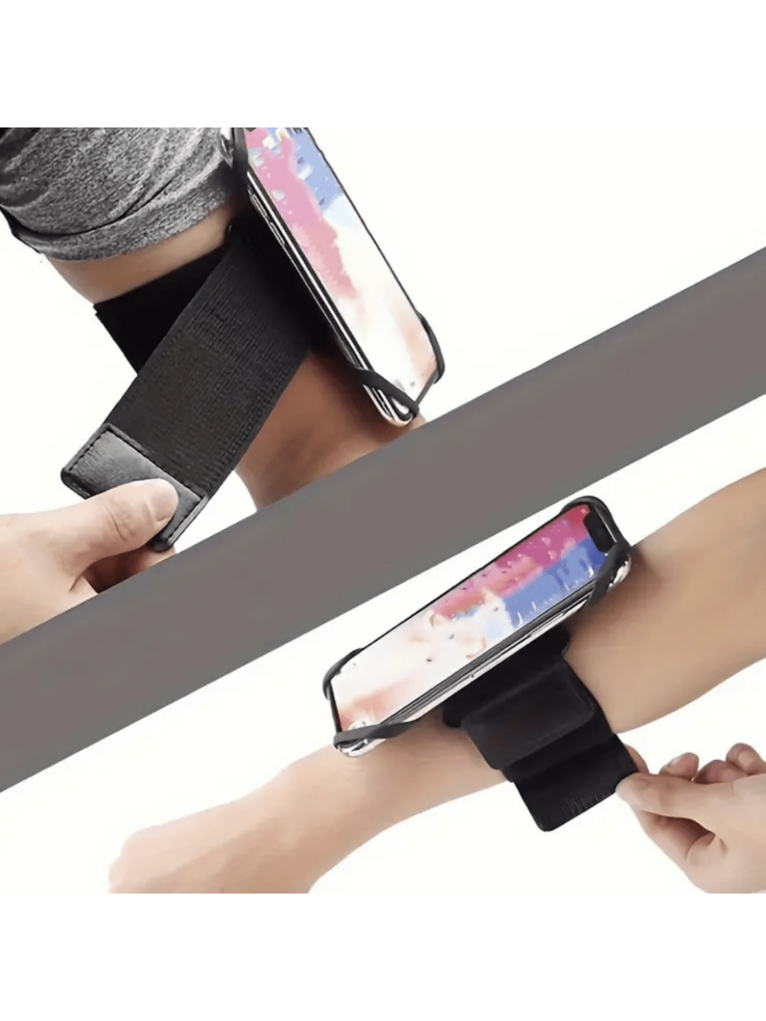 1pc Phone Holder For Running Wristband 360° Rotatable Wrist Armband Case Compatible With Iphone 15 14 13 12 11 Pro Max Mini Xs XR X 8 Plus Compatible With Samsung Galaxy Note 21 S20  For Pixel For Sports Workout Jogging