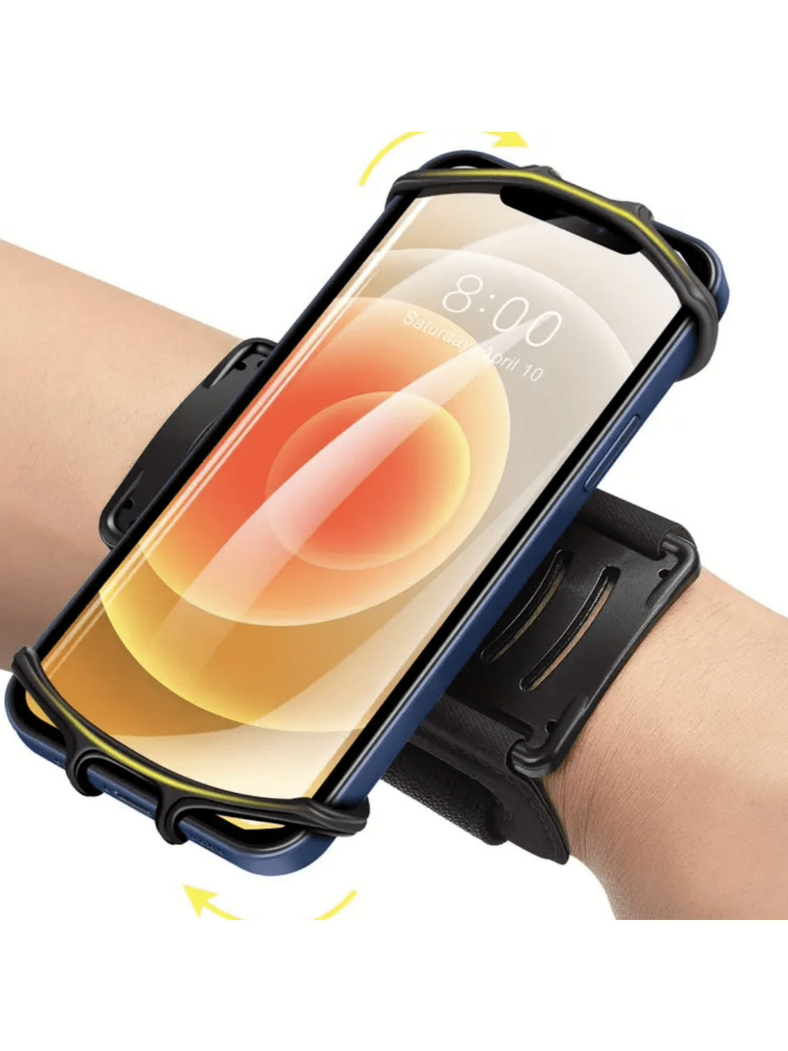 1pc Phone Holder For Running Wristband 360° Rotatable Wrist Armband Case Compatible With Iphone 15 14 13 12 11 Pro Max Mini Xs XR X 8 Plus Compatible With Samsung Galaxy Note 21 S20  For Pixel For Sports Workout Jogging