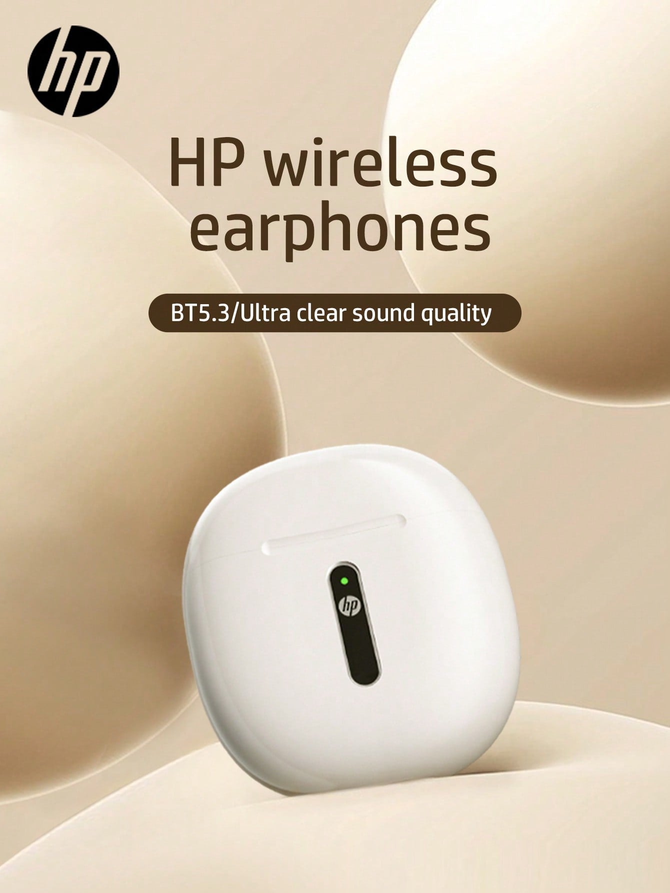 HP True Wireless Deep Bass Earbuds, Bluetooth 5.3, Up To 30 Hours Of Battery Life, Featured Appearance, Suitable As A Gift