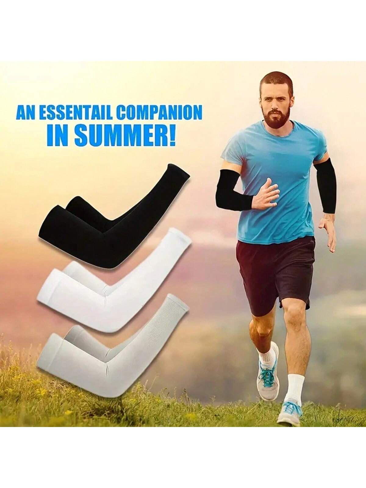 3 Pairs Cooling Arm Sleeves For Men And Women -UV Sun Protection For Golf Cycling, Running, And Driving - Stay Cool And Protected All Day