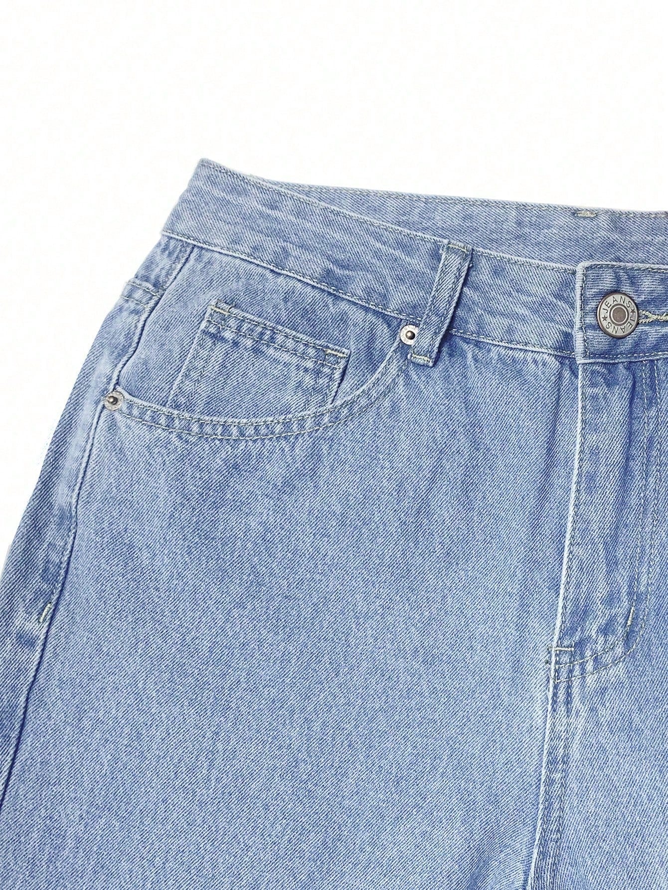 Men Ripped Straight Leg Jeans
