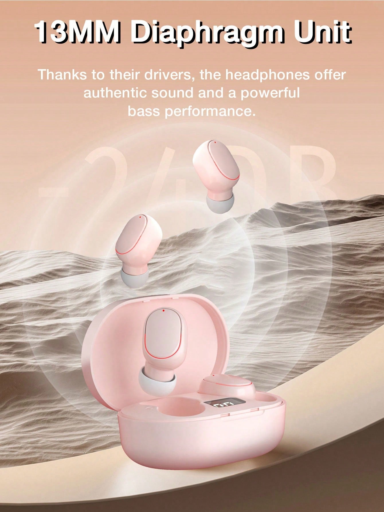 [Standard Version]Mini Wireless Earbuds In Ear Light-Weight Headphones, LED Display, Built-In Microphone, Waterproof, Immersive Premium Sound Long Distance Connection Headset With Charging Case