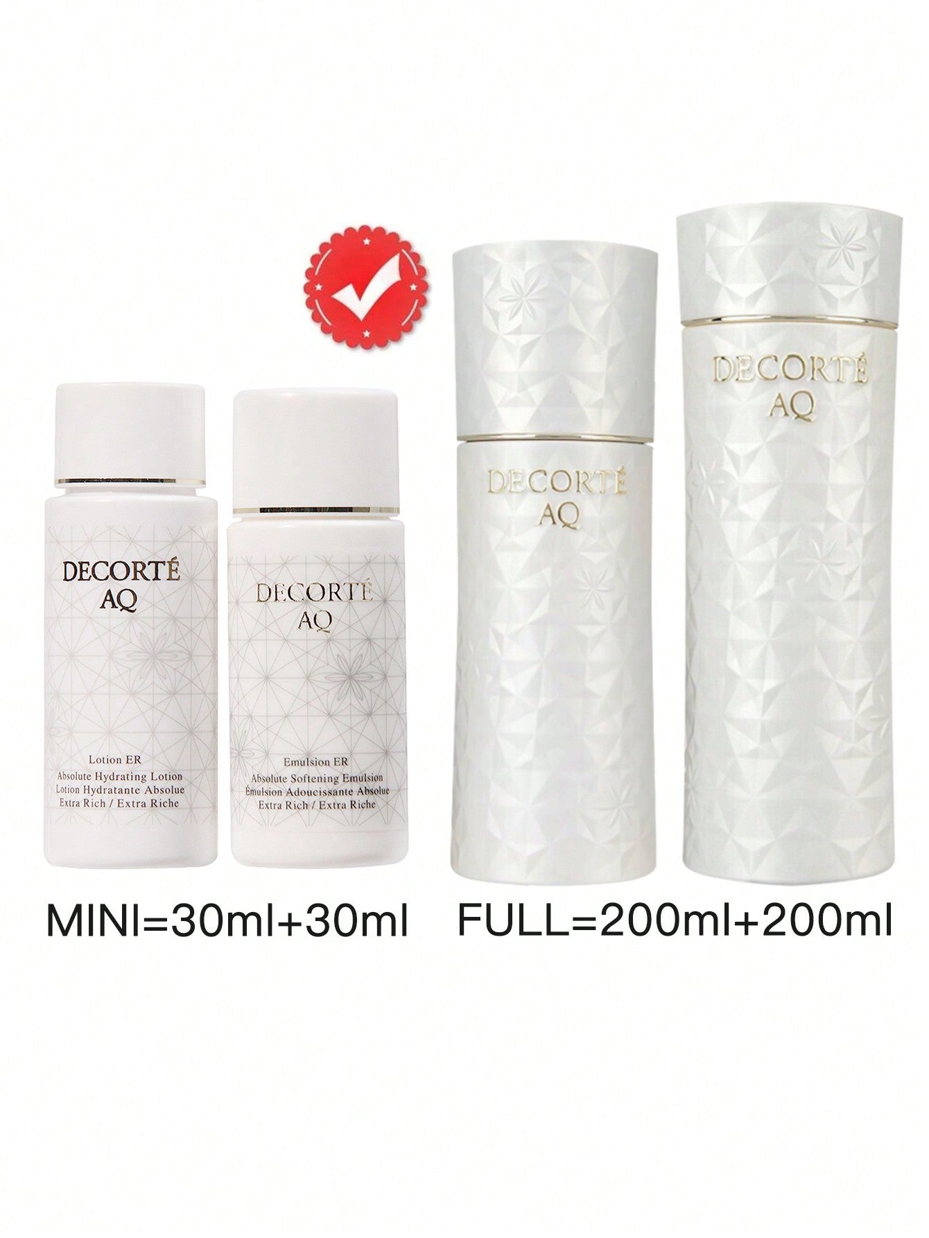 DECORTÉ [Mini]AQ LOTION EXTRA RICH   [Mini]AQ EMULSION EXTRA RICH[30ml 30ml]