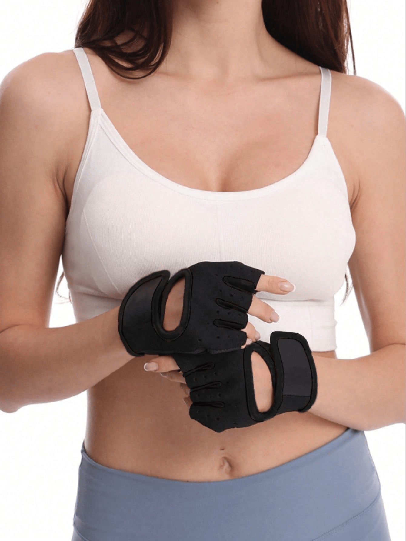 1pair Breathable Fitness Sport Gloves For Men And Women, Suitable For Basketball Dumbbell Weightlifting Training, Pull-Up Bar, Cycling, Half Finger Wrist Guard, Half Finger Anti-Skid Beach Games