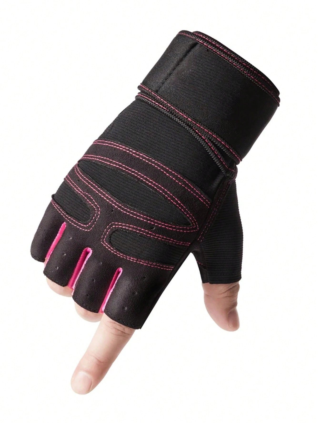 A Pair Of Unisex Sports Gloves, Suitable For Weightlifting, Cycling, Gym, Training, Featuring Breathable And Snug Design.,Black Gloves