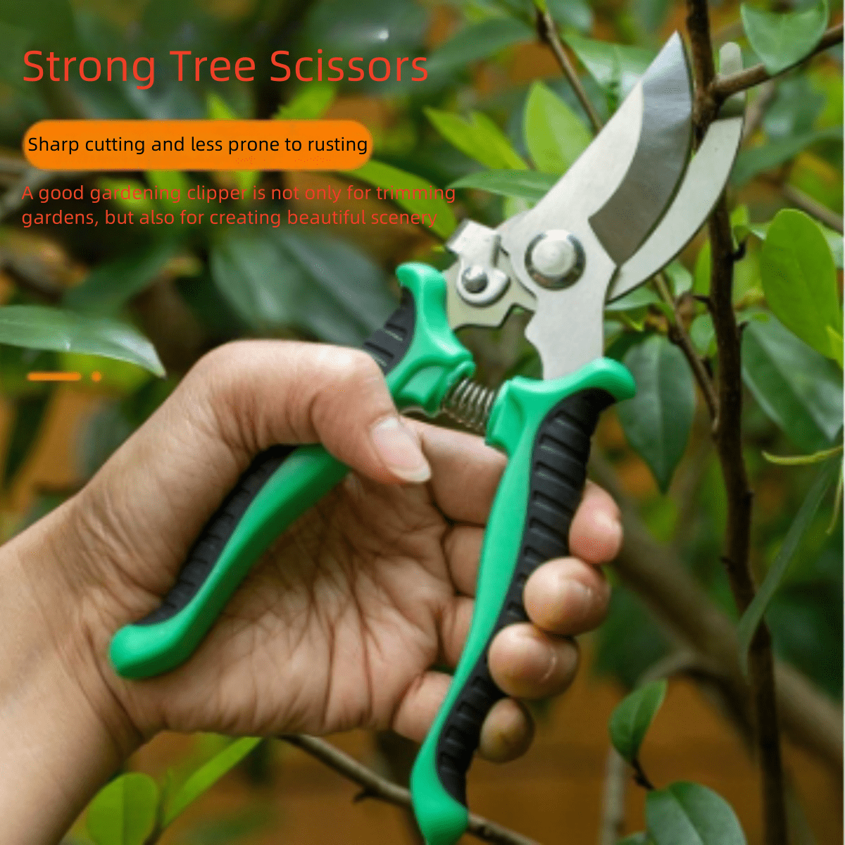 1pc Stainless Steel Tree Branch Pruning Shears, Garden Secateurs, Orchard Floral Cutting Scissors