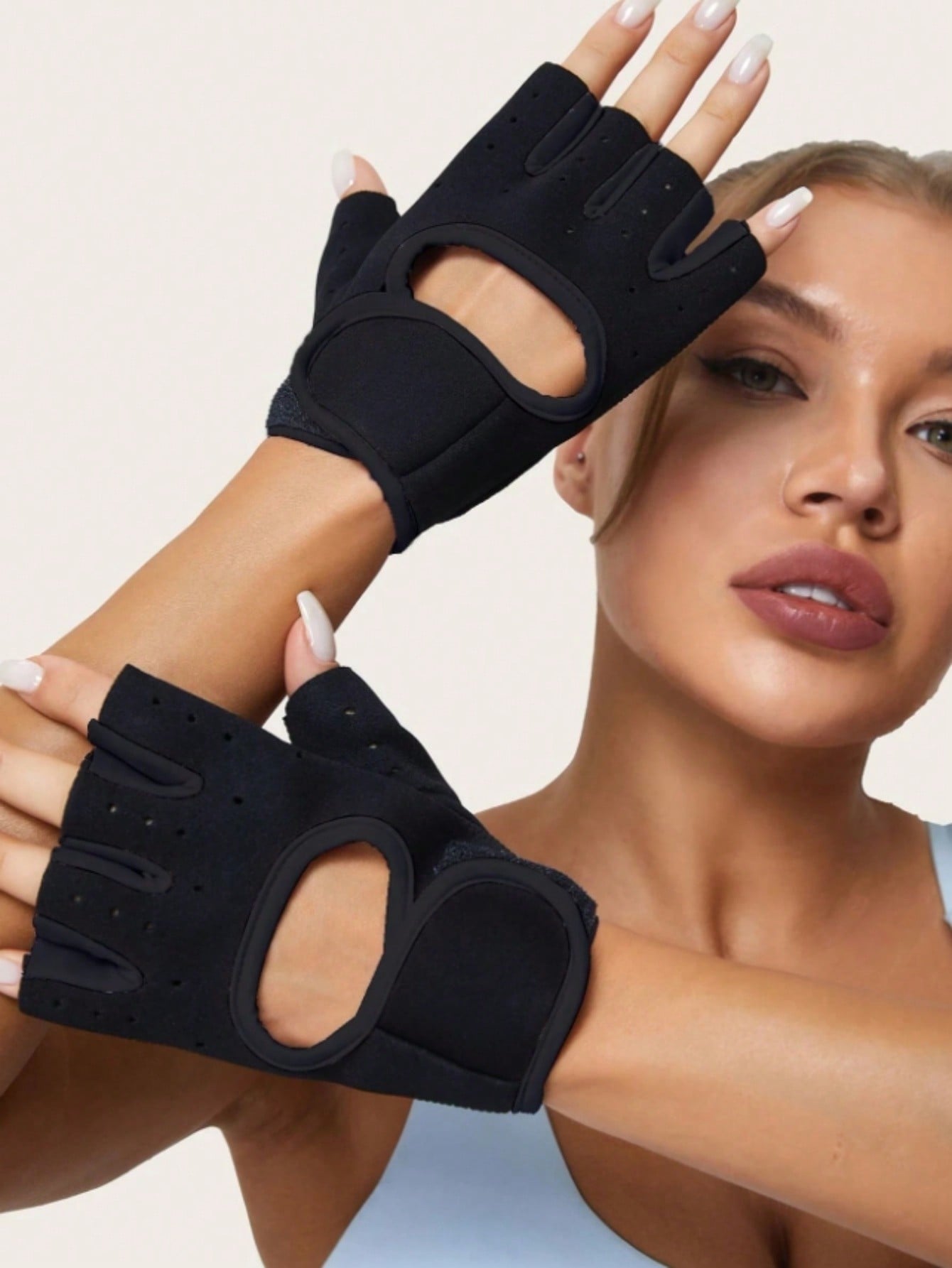 1pair Breathable Fitness Sport Gloves For Men And Women, Suitable For Basketball Dumbbell Weightlifting Training, Pull-Up Bar, Cycling, Half Finger Wrist Guard, Half Finger Anti-Skid Beach Games