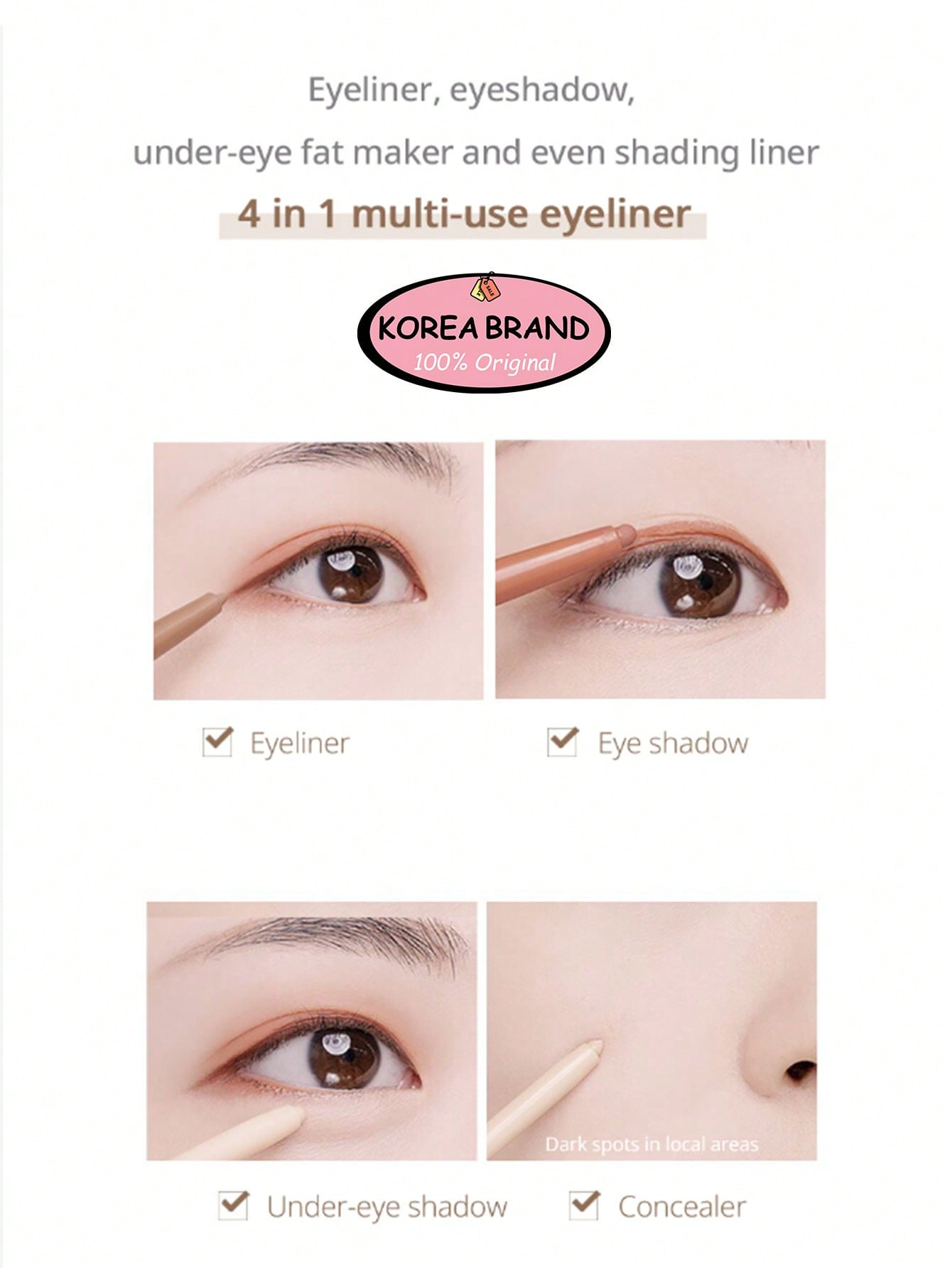 Bbia Last Auto Gel Eyeliner 0.3g - 12 Cream Beige, Eyeliner Gel Pencil, Easy Drawing With Quick Dry, Long-Wearing, Ultra-Smooth, Smudge-Proof, Shadow