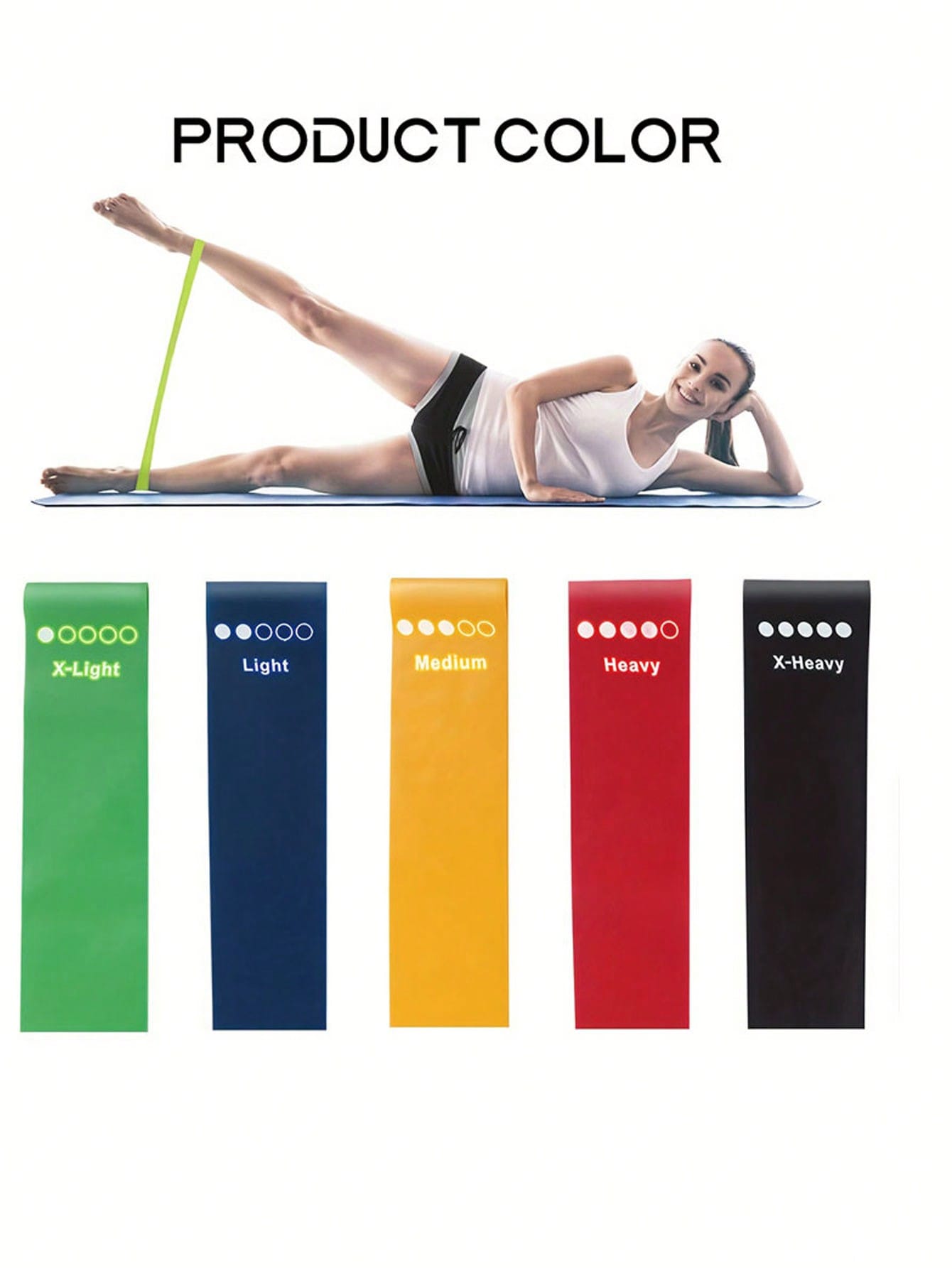 5pcs Fitness Resistance Bands, TPE Material Legs