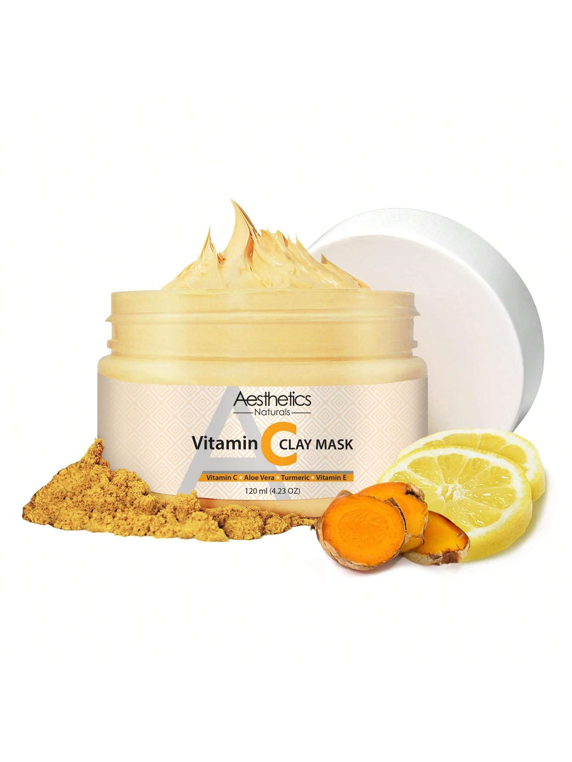 Aesthetics Naturals Turmeric Vitamin C Face Mask Clay Skincare