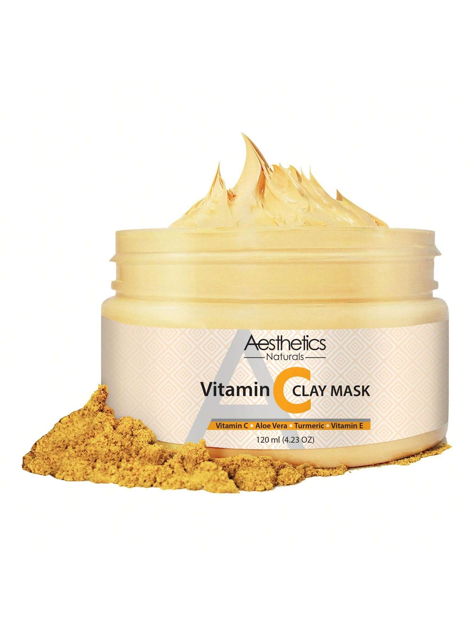 Aesthetics Naturals Turmeric Vitamin C Face Mask Clay Skincare