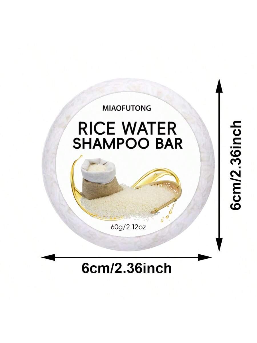 2PCS Rice Water Shampoo Bar/Rice Solid Conditioner Bar, For Strengthening And Moisturizing Hair