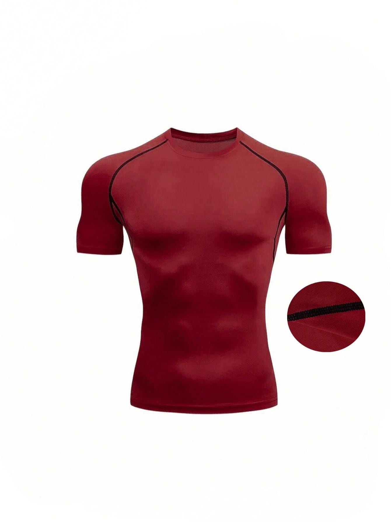 Boyfriend Style Men's Short Sleeve Sports Compression Shirt For Running, Basketball, Football, Cycling, Fitness And Casual Wear Gym Top