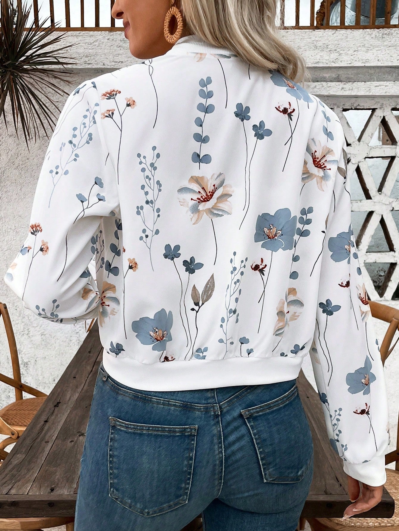 LUNE Zipper Printed Summer Women's Short Jacket