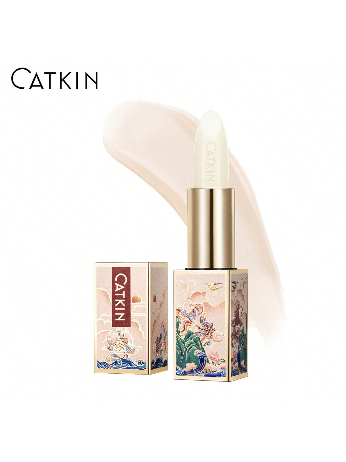 CATKIN Tinted Lip Balm Color Changing Lipstick Ultra Hydrating Natural Lip Moistrurizer With Vitamin E Nourishing For Cracked