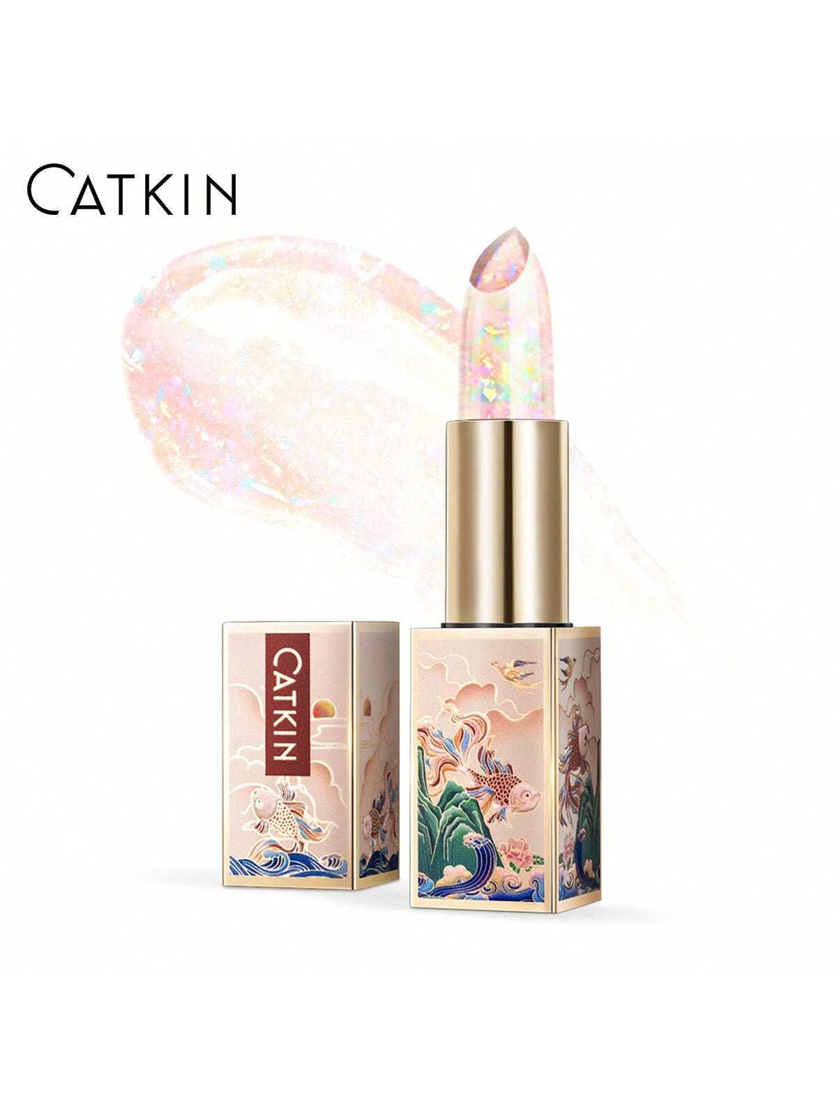 CATKIN Tinted Lip Balm Color Changing Lipstick Ultra Hydrating Natural Lip Moistrurizer With Vitamin E Nourishing For Cracked