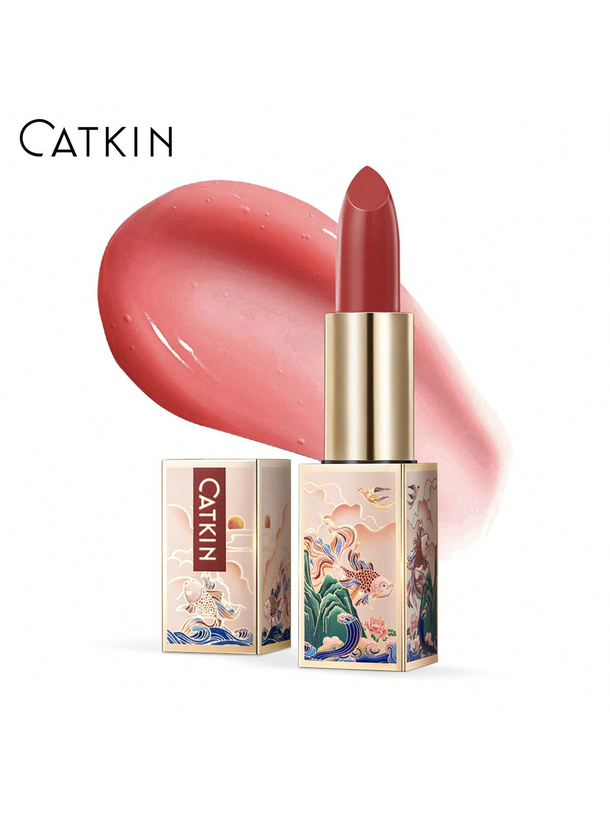 CATKIN Tinted Lip Balm Color Changing Lipstick Ultra Hydrating Natural Lip Moistrurizer With Vitamin E Nourishing For Cracked