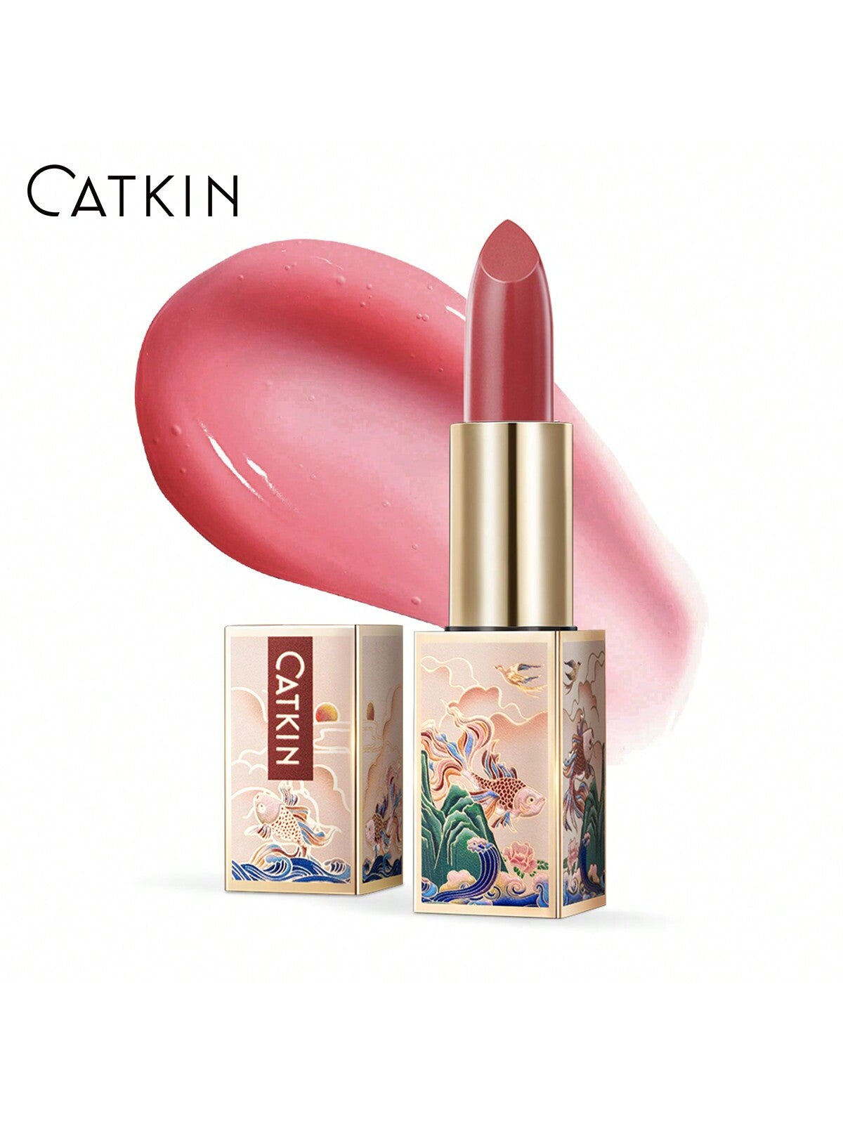 CATKIN Glitter Tinted Lip Balm Color Changing Lipstick Ultra Hydrating Natural Lip Moistrurizer With Vitamin E Nourishing For Cracked