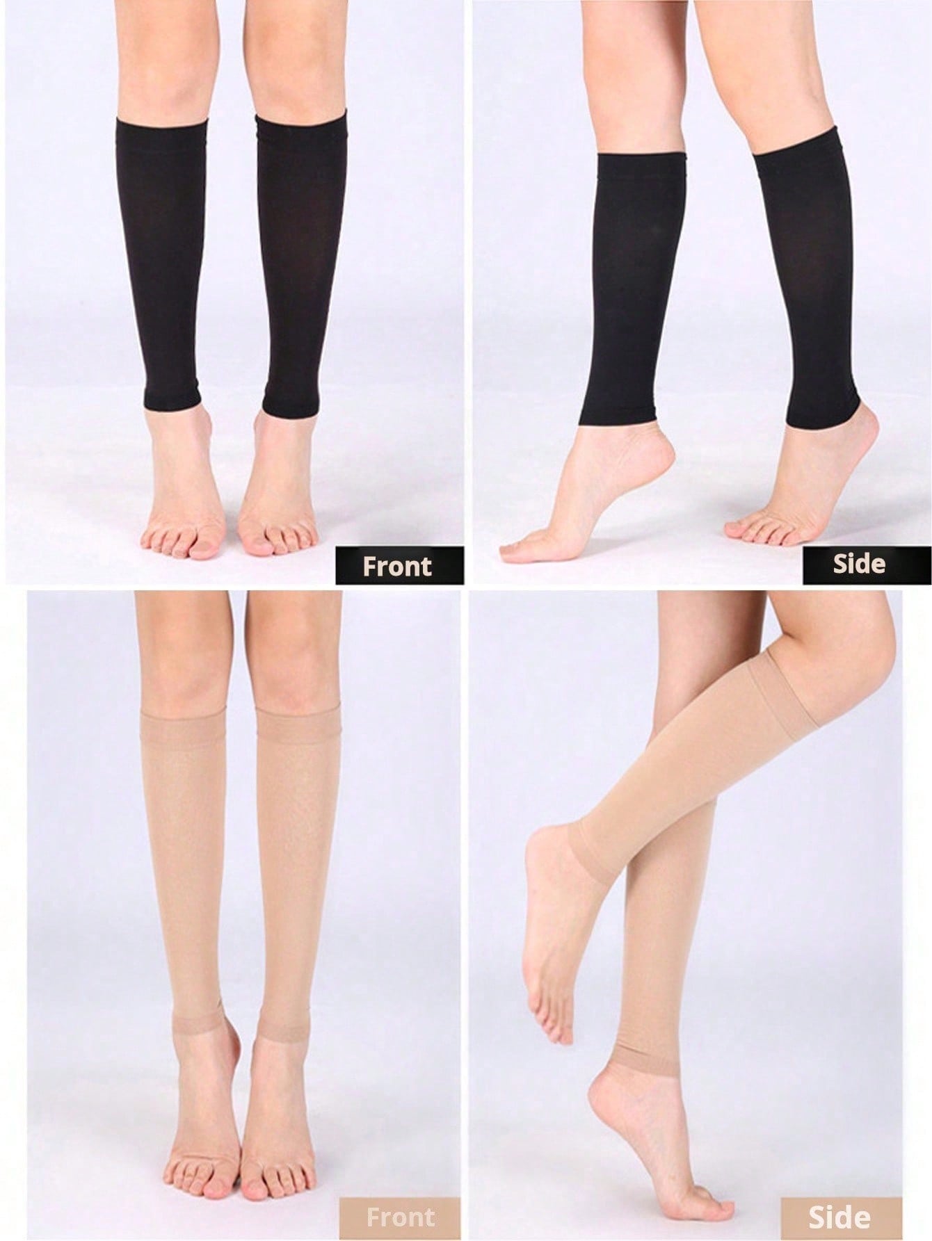 2pcs/Set Graduated Compression Socks, Anti-Varicose Knee-High Stockings With Non-Slip Leg Sleeve Design