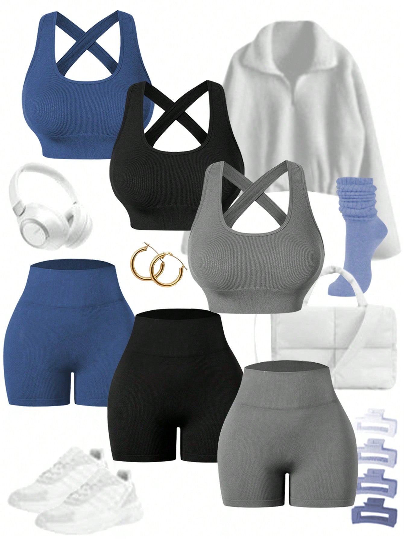 SHEIN Sport Easify Women's Solid Color Minimalist Yoga Threaded Sports