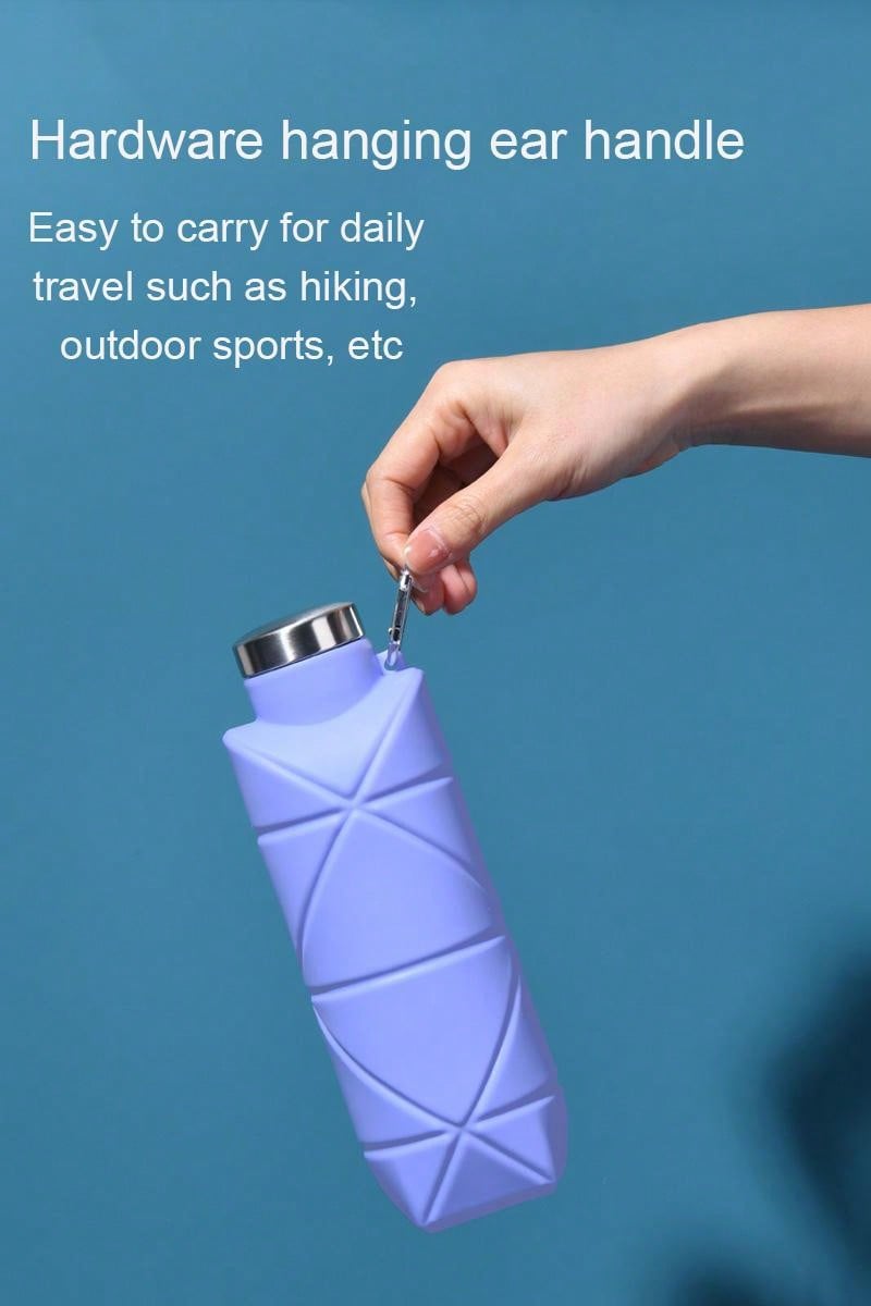 1PCCollapsible Water Bottle, Silicone Foldable Water Bottles For Travel, Easy-To-Carry Design And Compact Size, Suitable For Travel, Mountain Climbing, Outdoor Sports And Other Daily Birthday Use