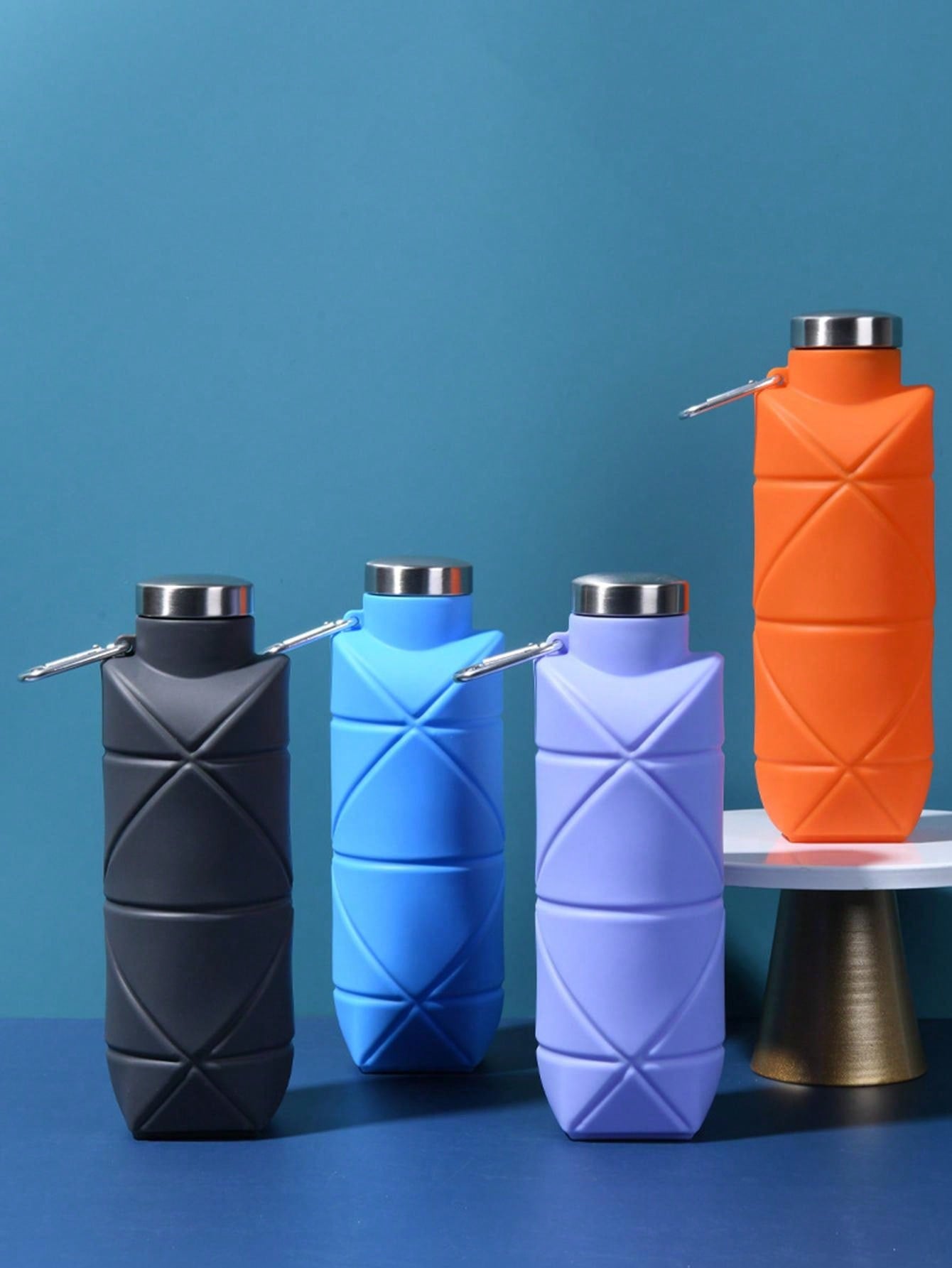 1PCCollapsible Water Bottle, Silicone Foldable Water Bottles For Travel, Easy-To-Carry Design And Compact Size, Suitable For Travel, Mountain Climbing, Outdoor Sports And Other Daily Birthday Use