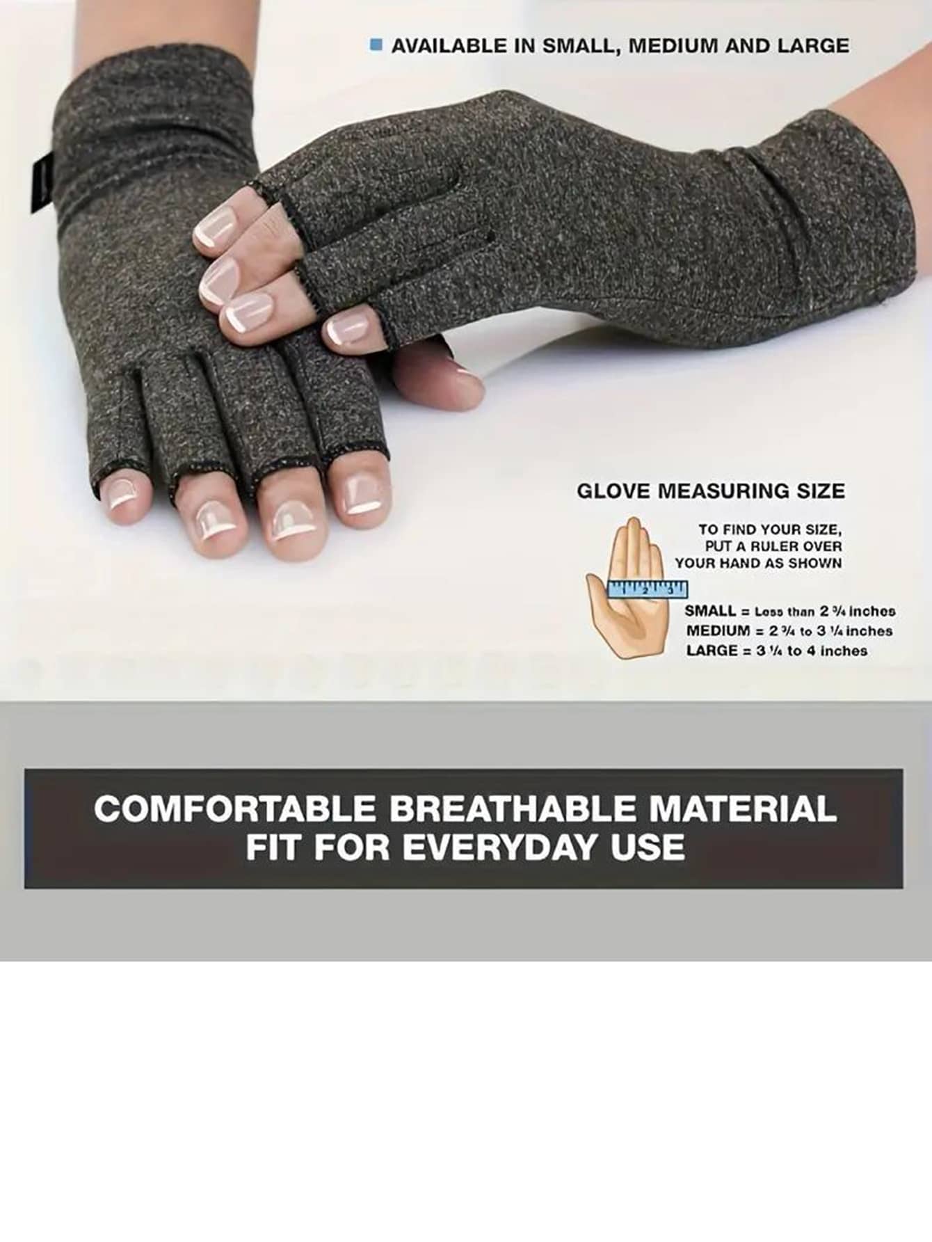 1 Pair Unisex High-Grade Compression Gloves, Suitable For Daily Use, Typing, Working, Fitness And Exercise - Sports Half Finger Gloves With Thumb - Open Finger Fitted Glove