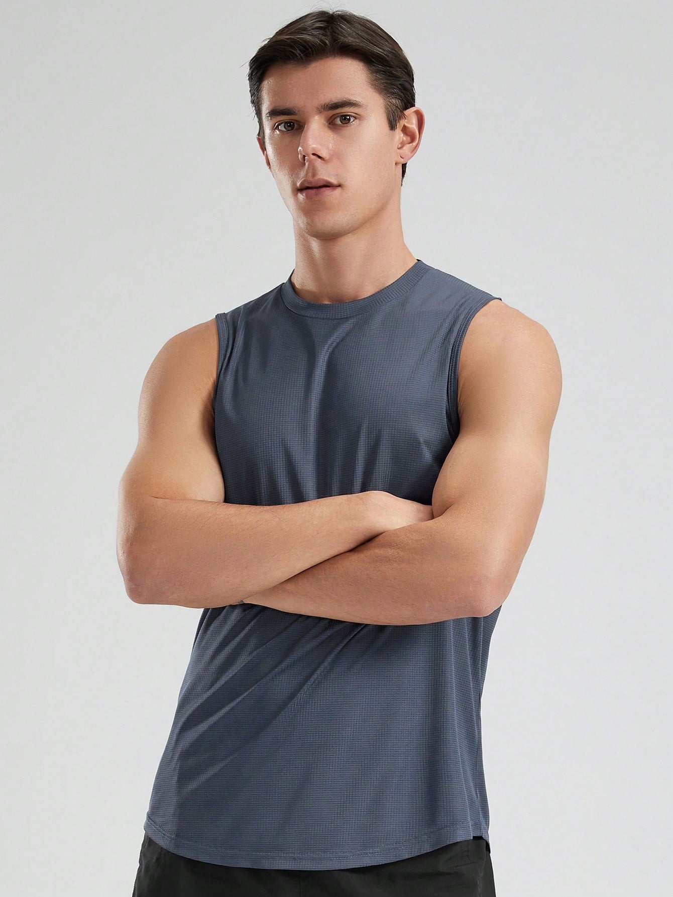 Men's Lightweight Breathable Sleeveless Tank Top, Suitable For Fitness, Running, And Casual Wear