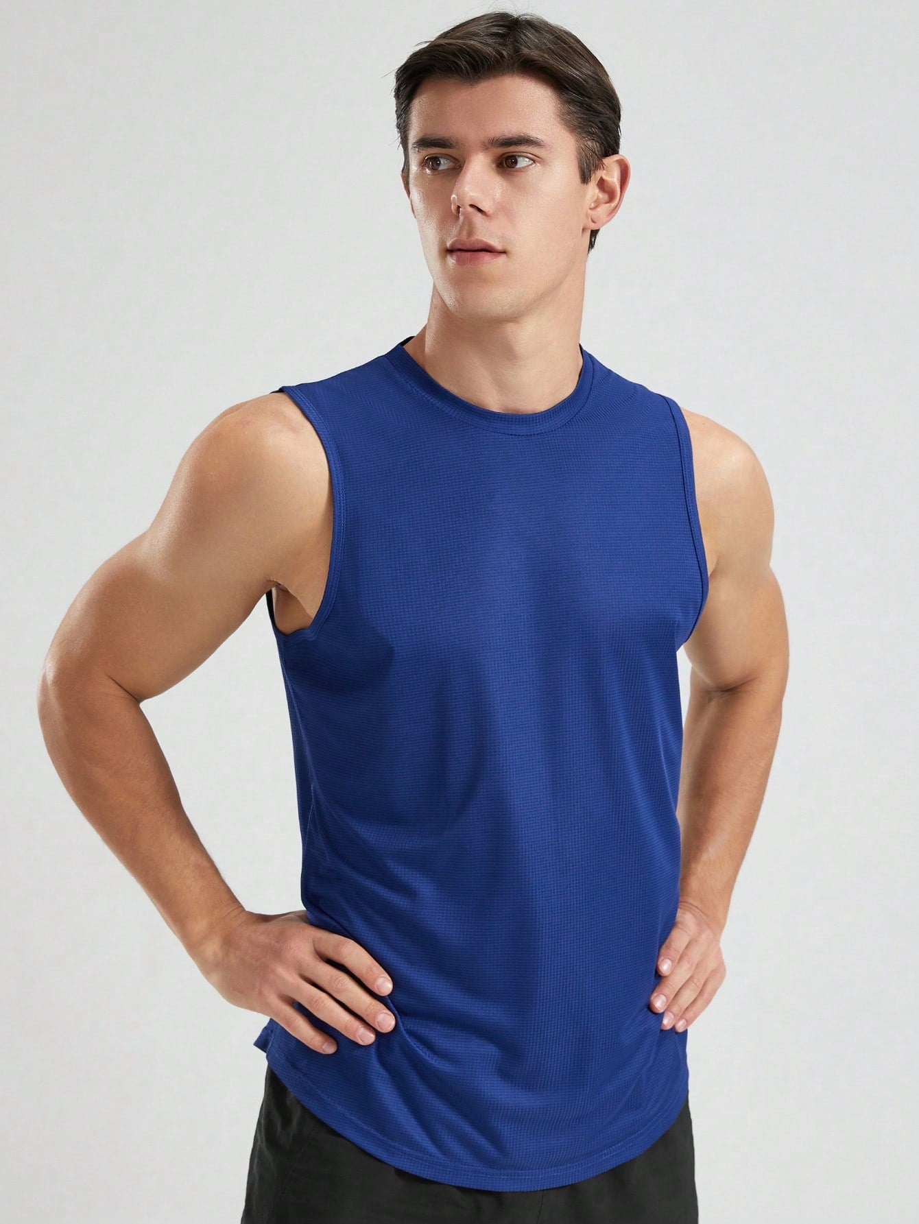 Men's Lightweight Breathable Sleeveless Tank Top, Suitable For Fitness, Running, And Casual Wear