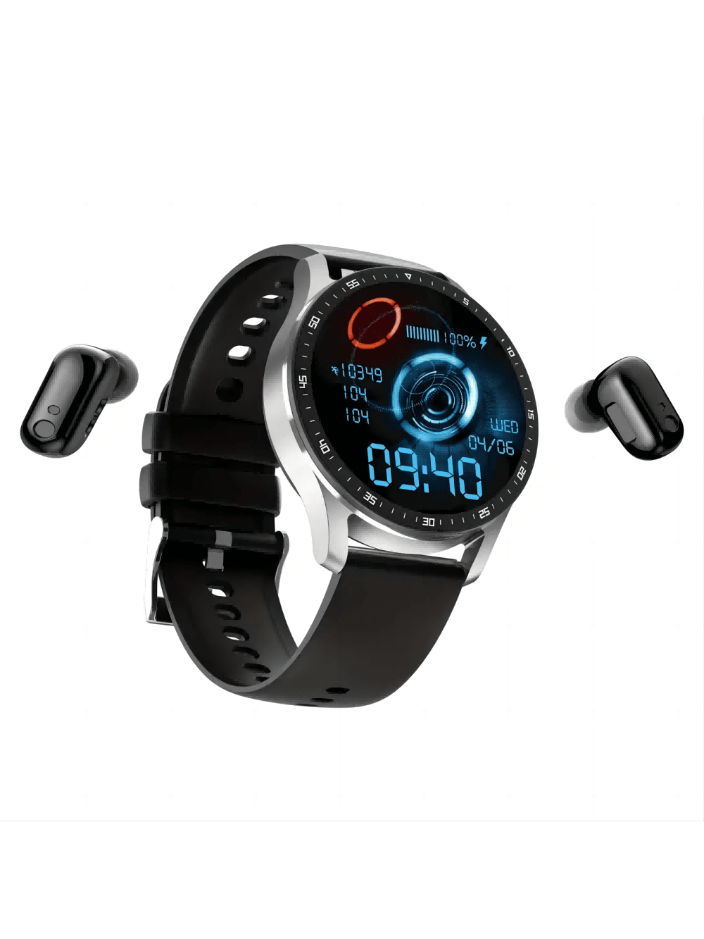 Smart Watch With Earbuds, 2 In 1 Bluetooth Earphones