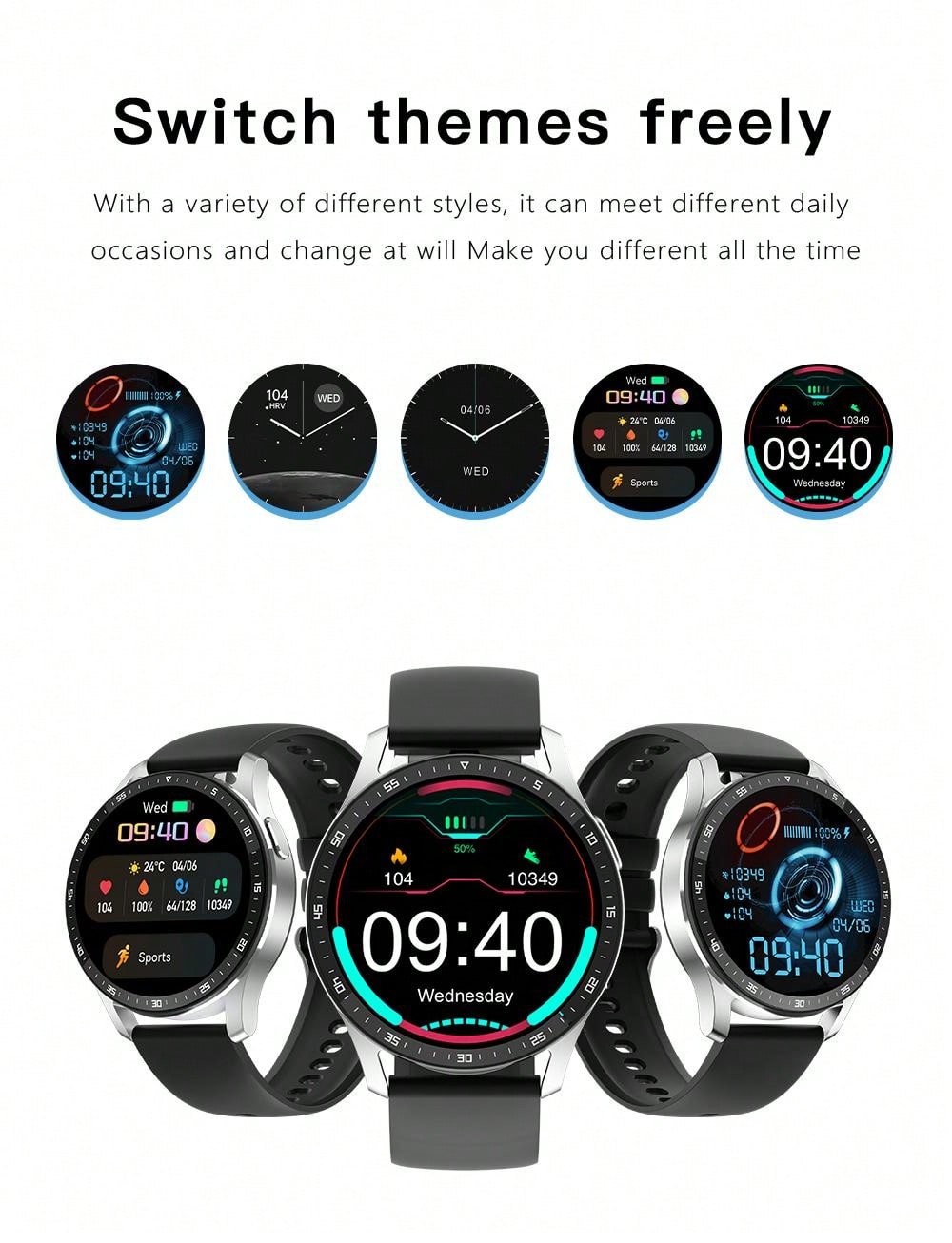 Smart Watch With Earbuds, 2 In 1 Bluetooth Earphones