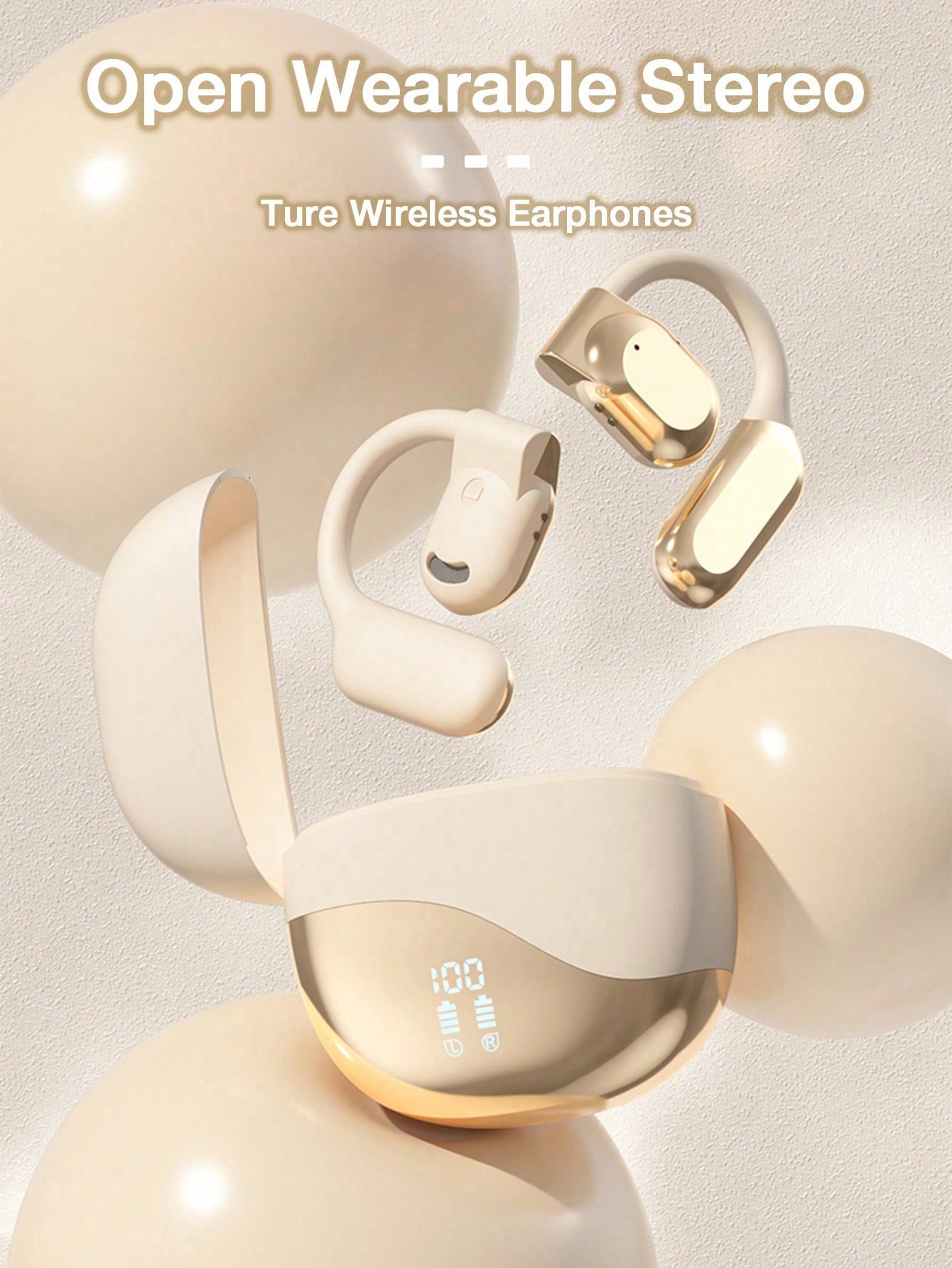 Wireless Earbuds V5.4 Headphones Sport Earphones With LED Display Over-Ear Buds With Earhooks Built-In Mic Headset For Workout