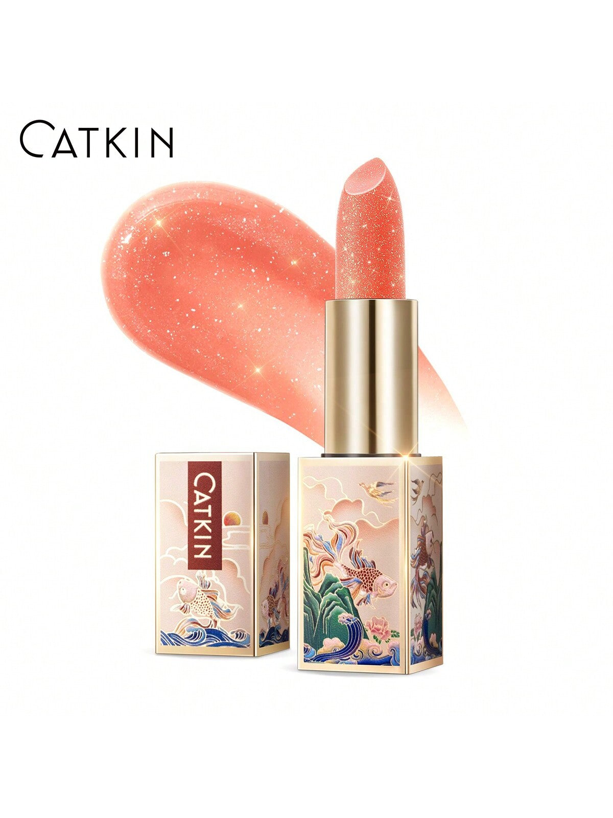 CATKIN Tinted Lip Balm Color Changing Lipstick Ultra Hydrating Natural Lip Moistrurizer With Vitamin E Nourishing For Cracked