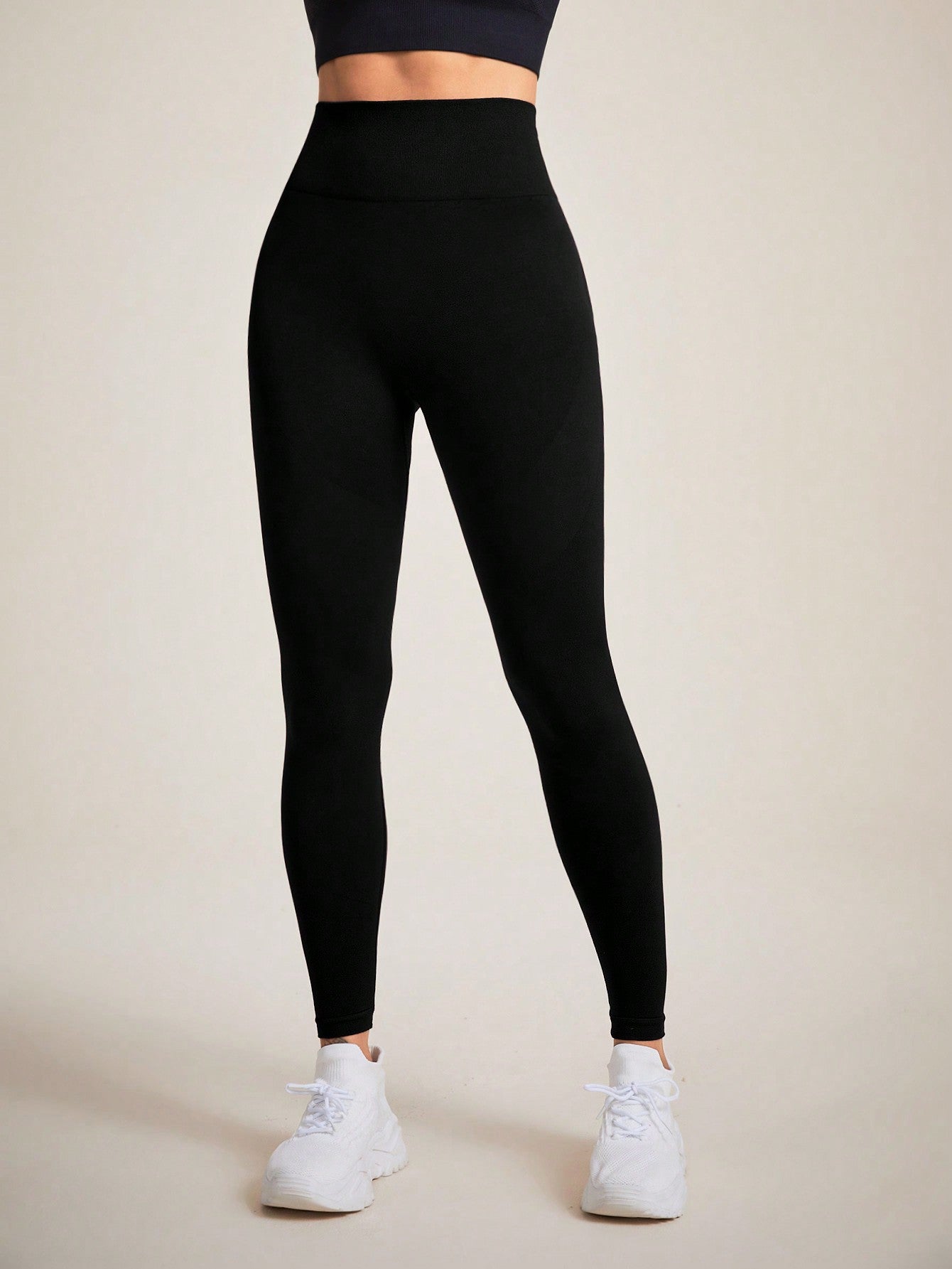 Sport Studio Simple Daily Wear High Elastic Seamless Sports Leggings