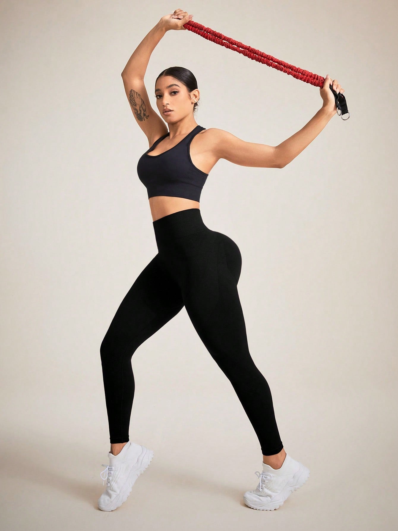 Sport Studio Simple Daily Wear High Elastic Seamless Sports Leggings