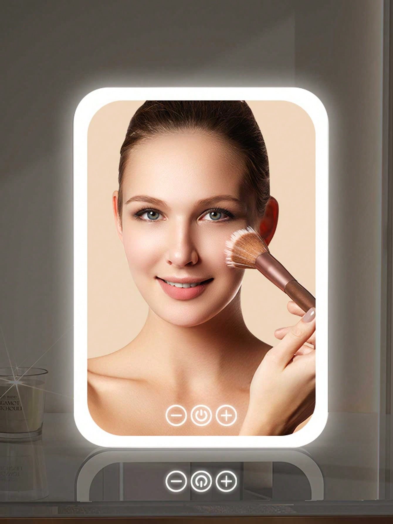 Portable LED Lighted Makeup Mirror, Folding Desk Mirror With Strap For Student Dormitory, Office And Dressing Table Best Gifts Birthday