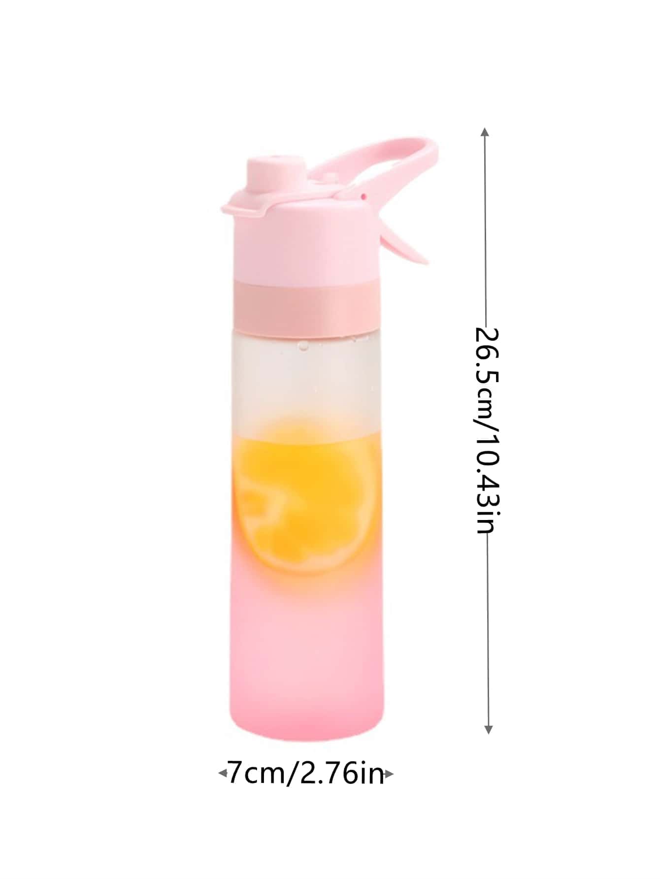 1PC 650ml girl's water bottle Outdoor sports fitness water cup Large capacity spray bottle beverage travel bottle