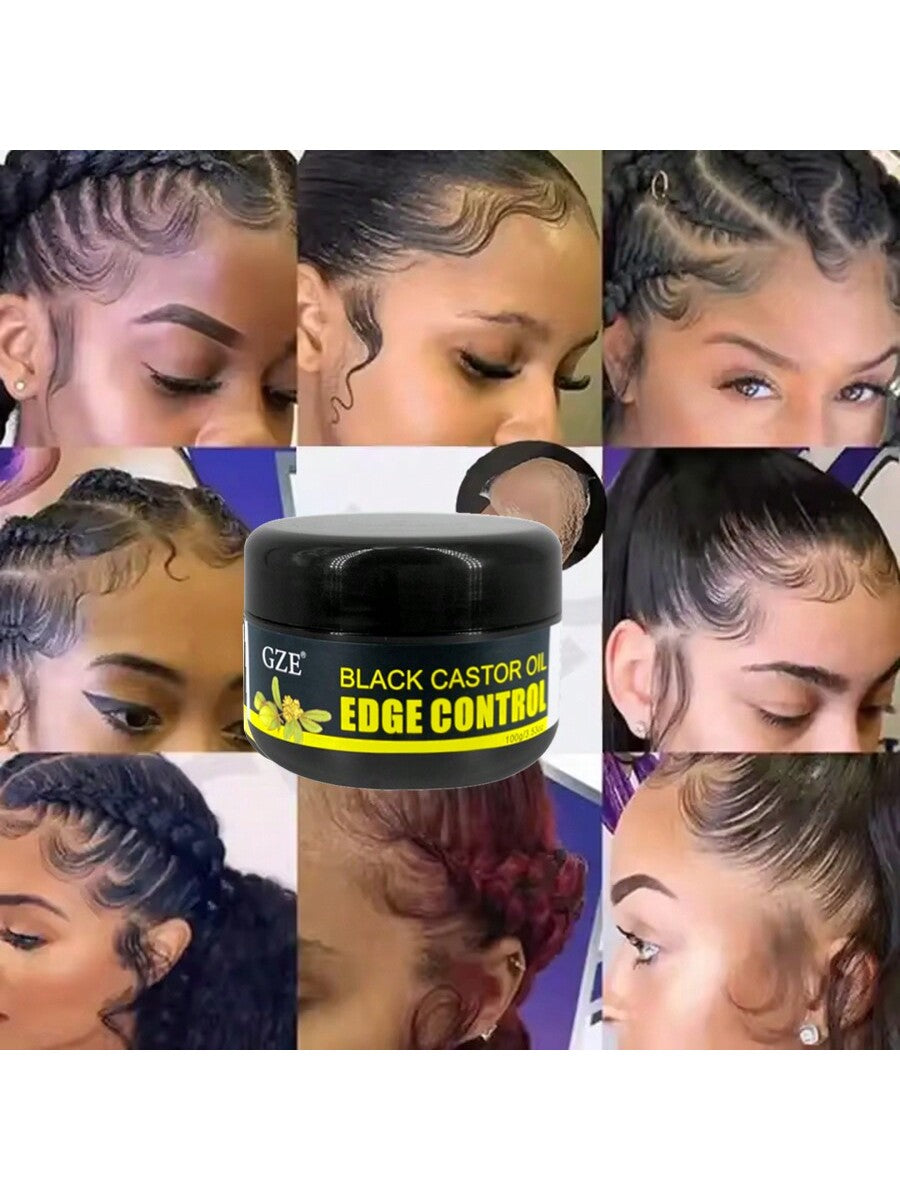 GZE African Black Castor Extra Hold Braid, Loc, Twist Gel, Tames Frizz