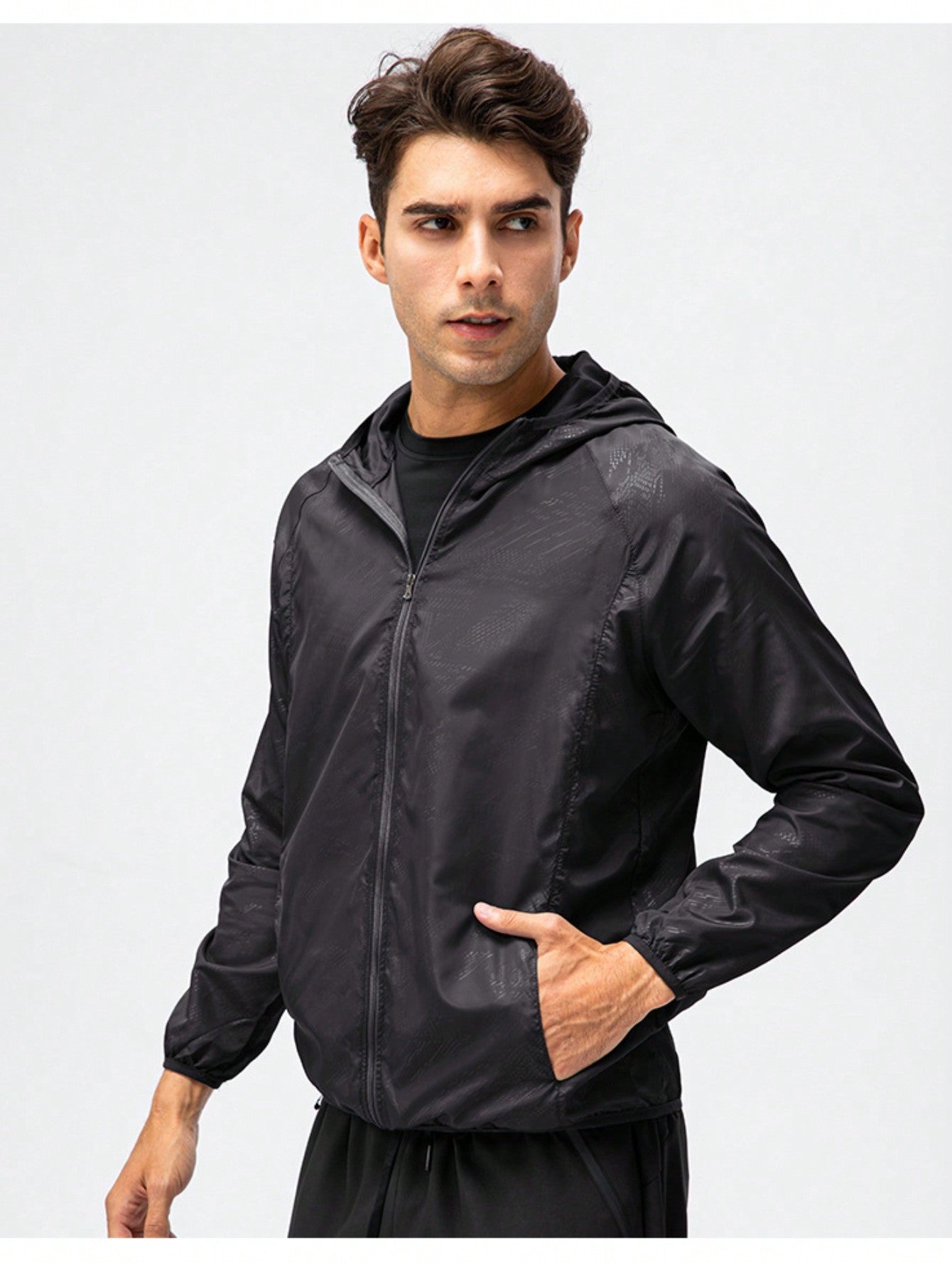 1pc Men's Water-Resistant Quick-Dry Lightweight Jacket For Outdoor Sports And Casual Wear, Summer