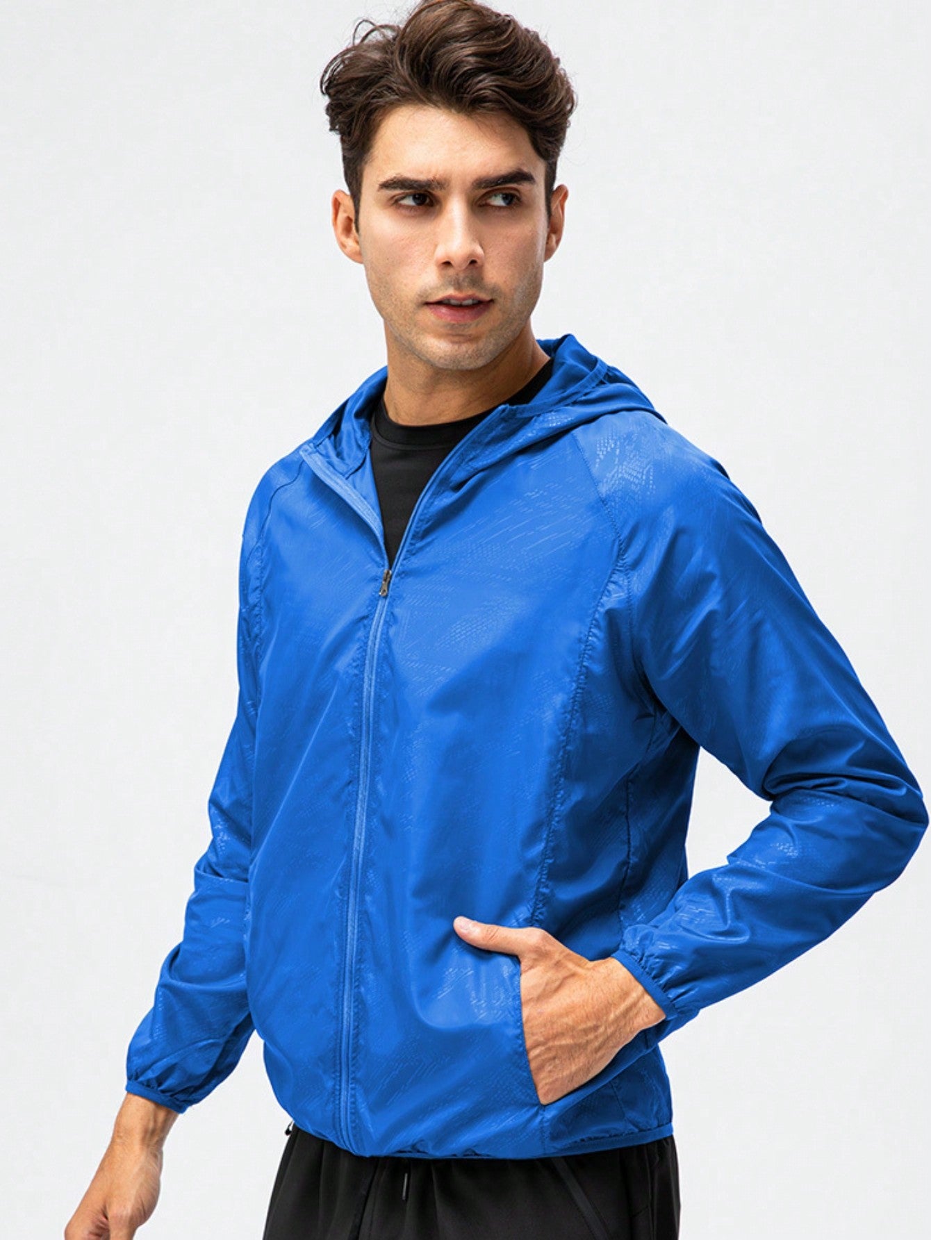 1pc Men's Water-Resistant Quick-Dry Lightweight Jacket For Outdoor Sports And Casual Wear, Summer