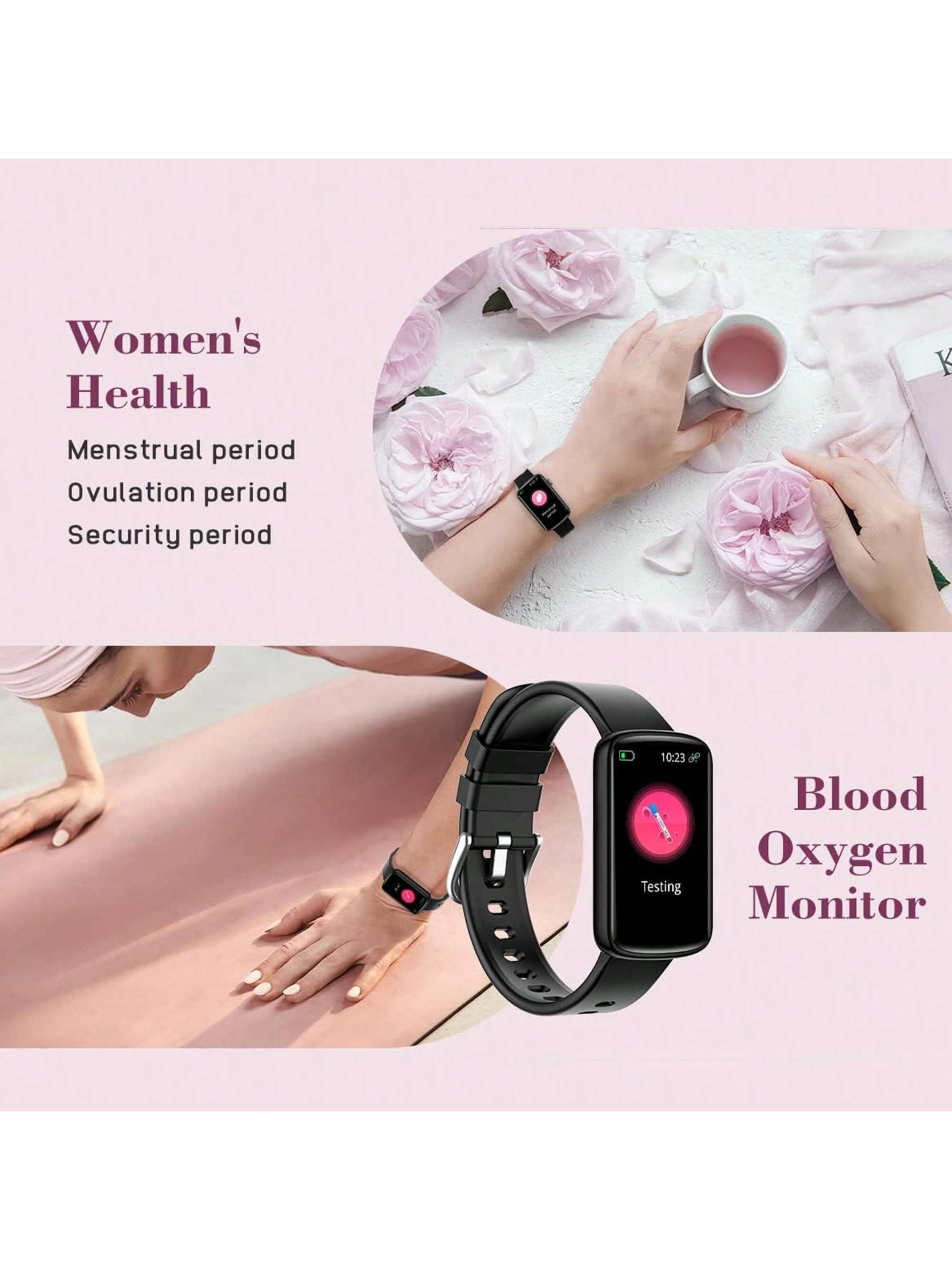 Smart Watches For Women Compatible With IPhone Android Phones, Slim Women's Fitness Bracelet Sports Tracker Digital Watch Step/Sleep Monitor