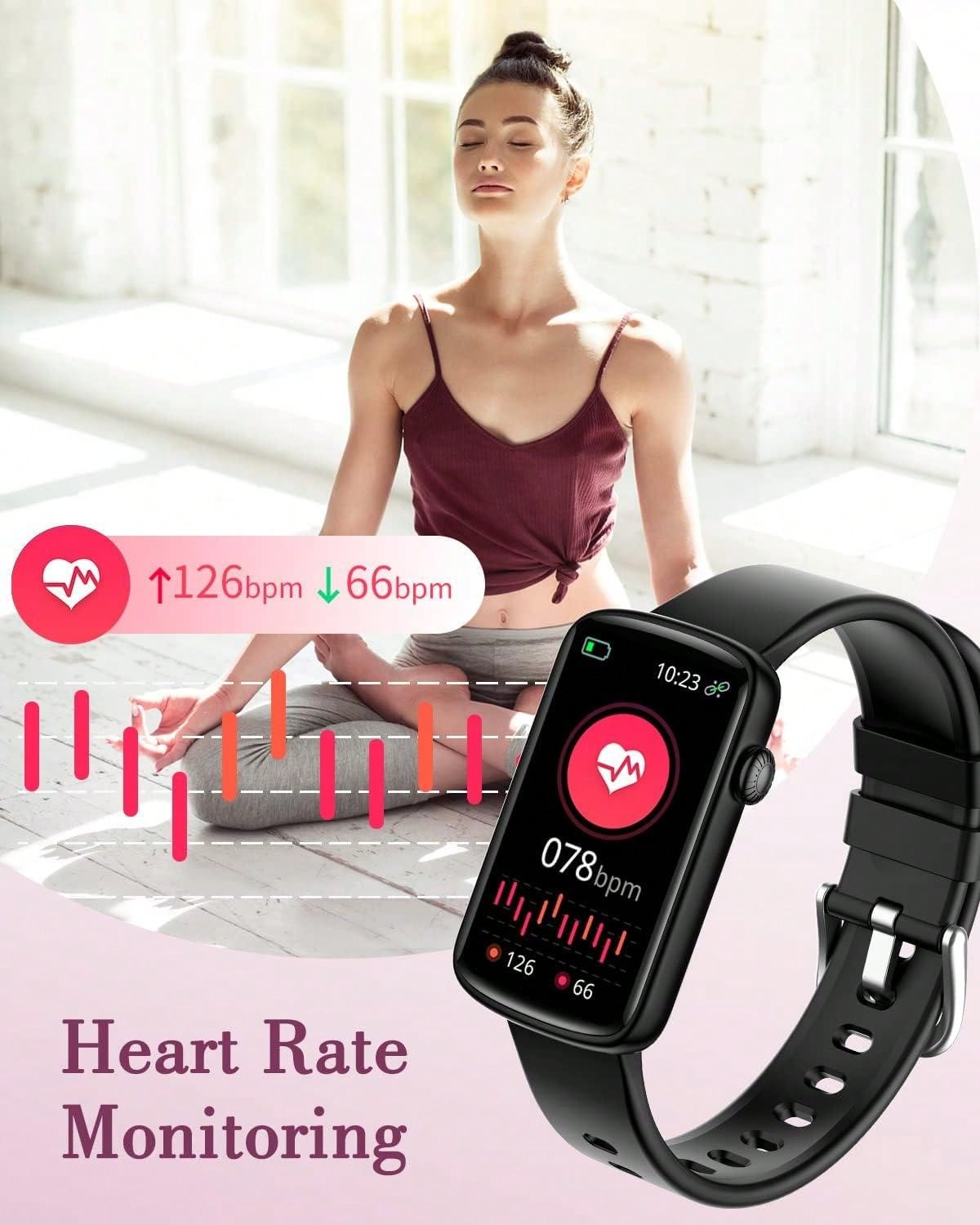 Smart Watches For Women Compatible With IPhone Android Phones, Slim Women's Fitness Bracelet Sports Tracker Digital Watch Step/Sleep Monitor