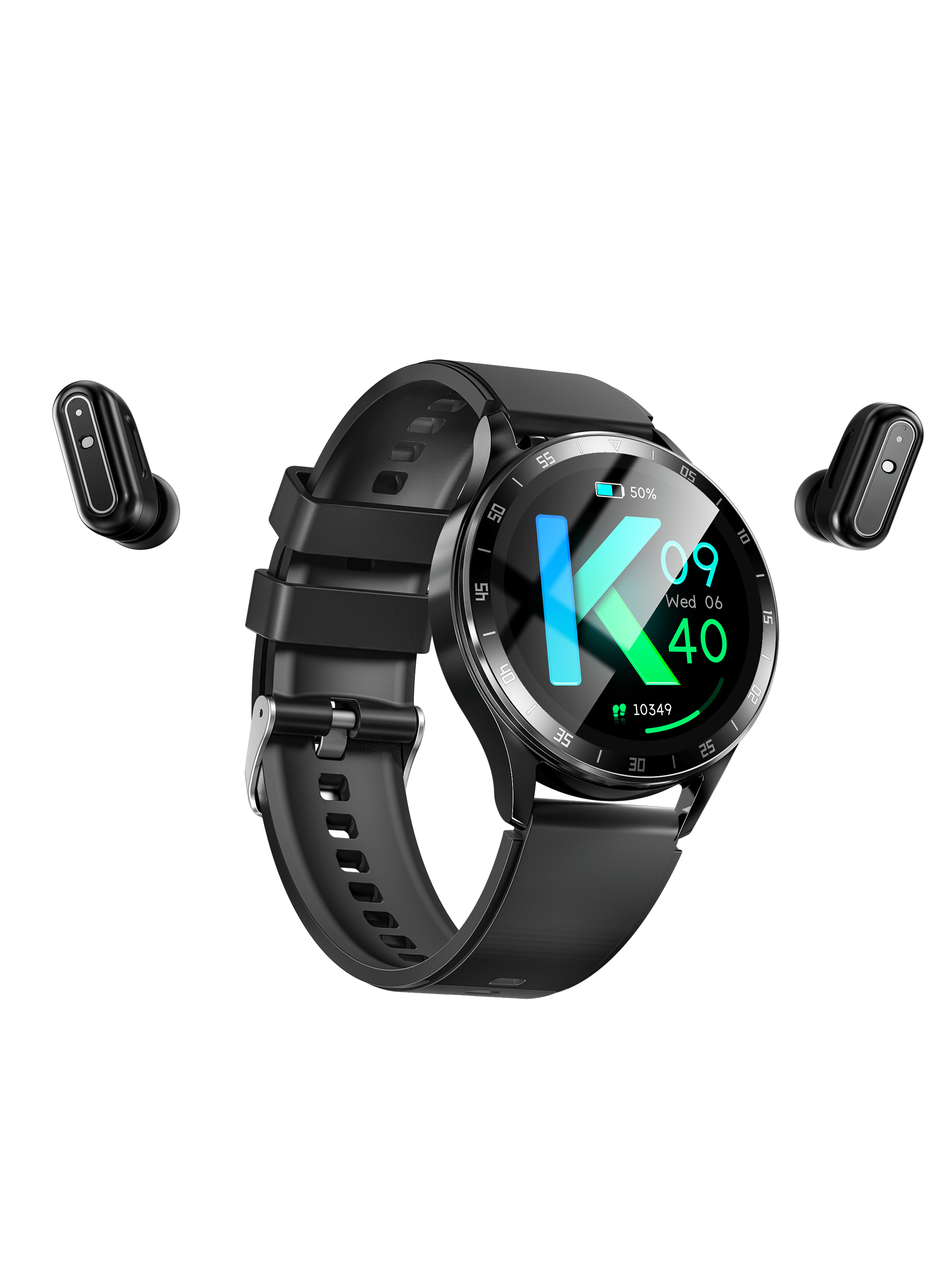 X10 Smart Watch With Earbuds For IPhone Android Smartphones 1.39 Inch Round BT Call Smartwatch Fitness Tracker All-In-One Smartwatches Long Time Standby TWS Music Watch For Men Women