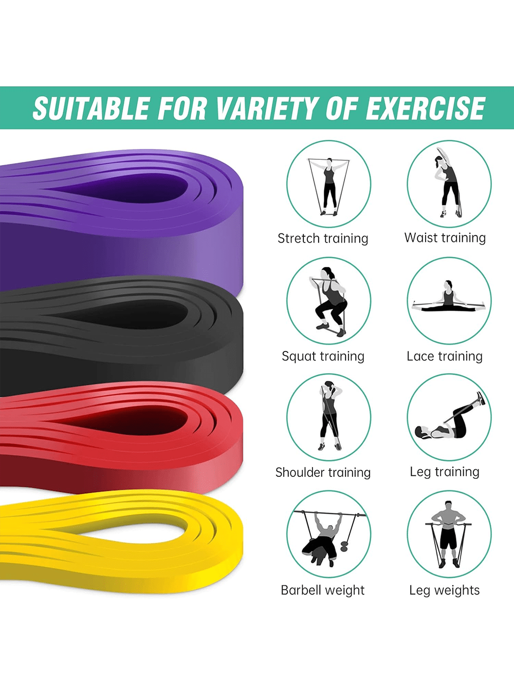 4pcs Resistance Band, Pull Up Bands, Pull Up Assistance Bands, Workout Bands, Exercise Bands, Resistance Bands Set For Legs, Working Out, Muscle Training, Physical, Shape Body, Men Women