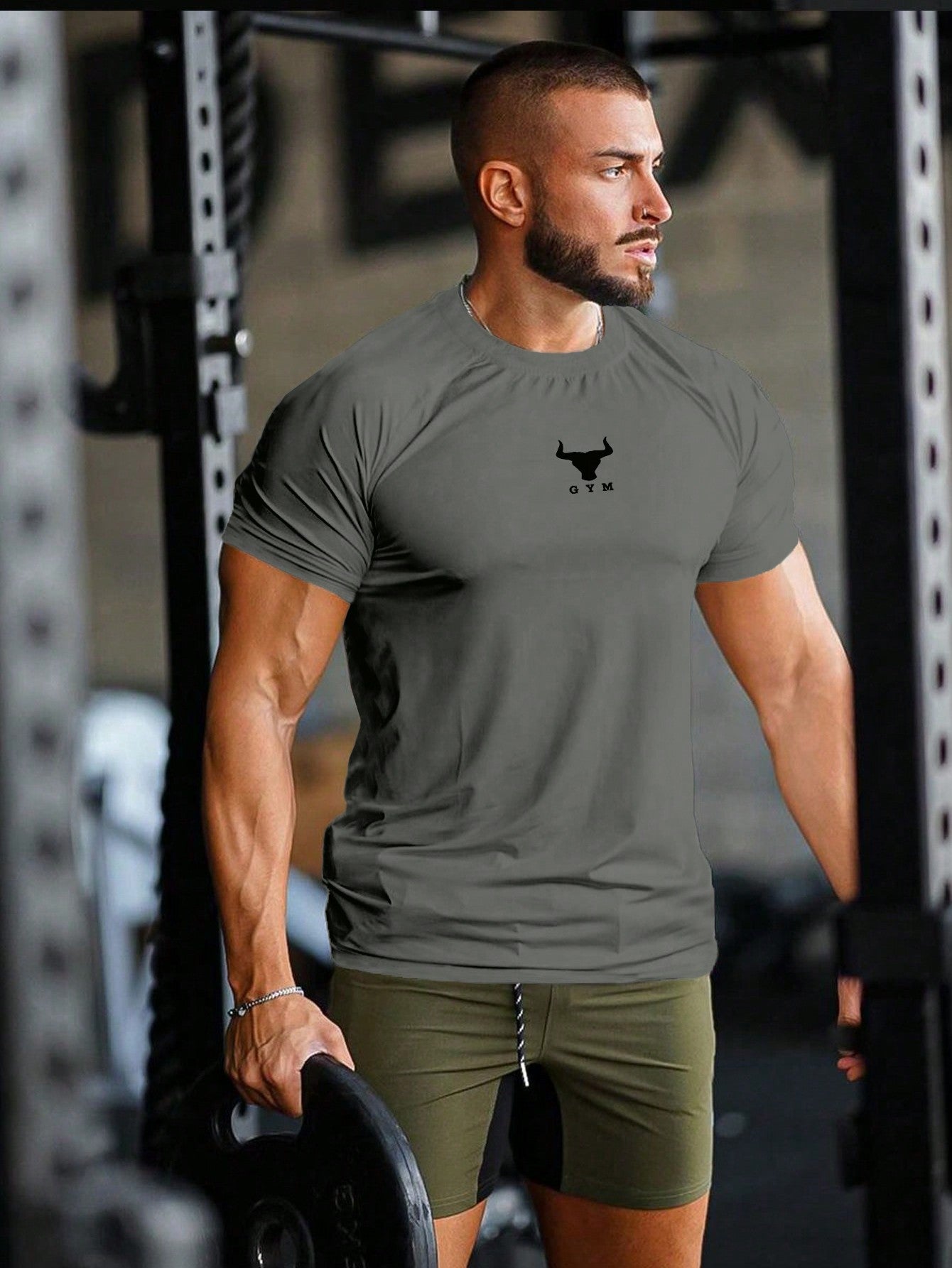 Manfinity Sport PWRUP Boyfriend Style Men Comfortable Short Sleeve Sports Compression T-Shirt Workout Tops Basketball Jersey Boyfriend Style Men I Love My Boyfriend Graphic Boyfriend Style Men T Shirt Boyfriend Style Men Joggers School