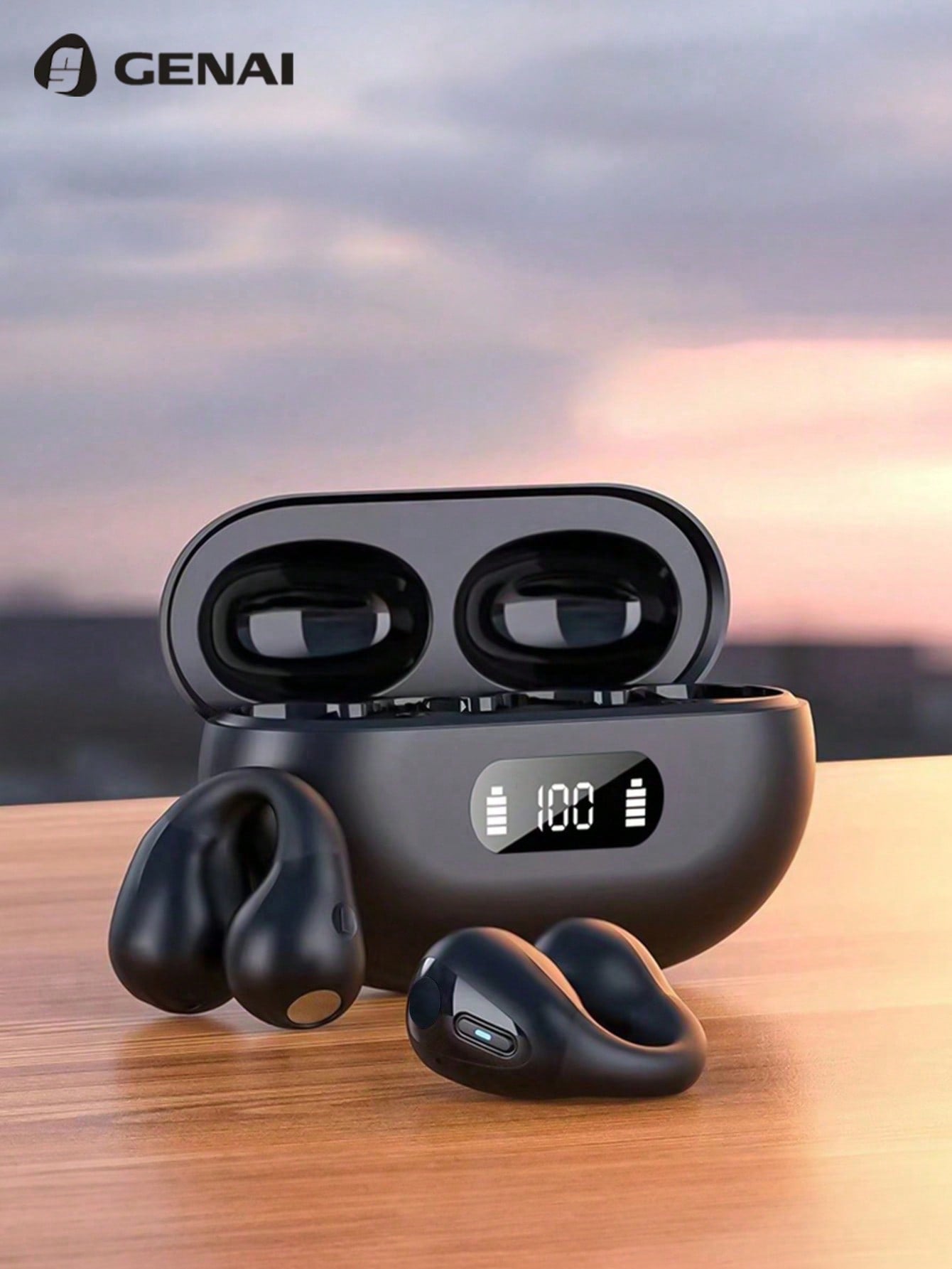 GENAI Q80 Open Ear Headphones Wireless Earbuds Sport Earphones Running Earbuds Music Earbuds