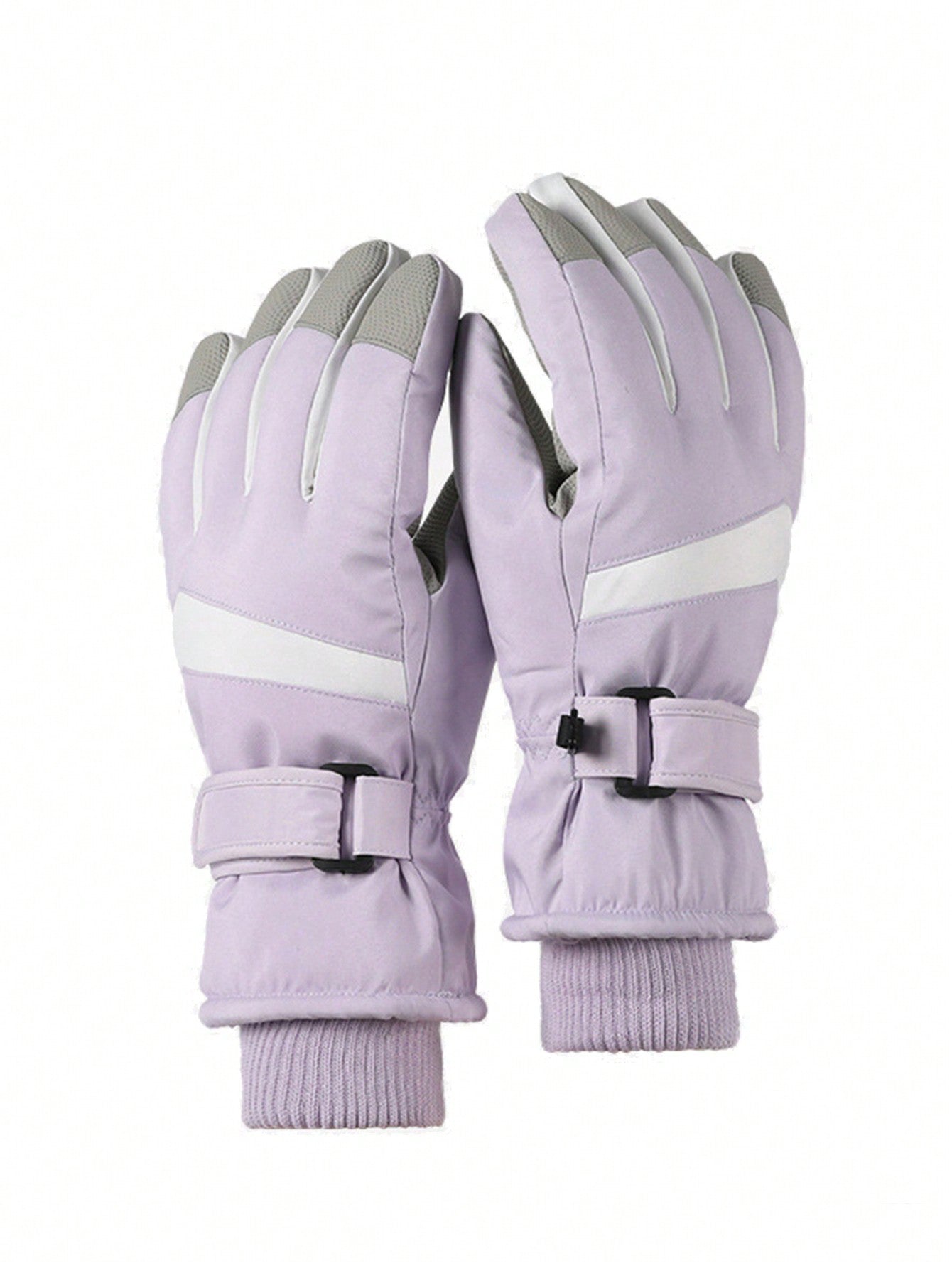 1 Pair Thick Warm Winter Ski Gloves, Windproof, Touchscreen, Fleece Lining, Suitable For Cycling, Hiking, Large Size