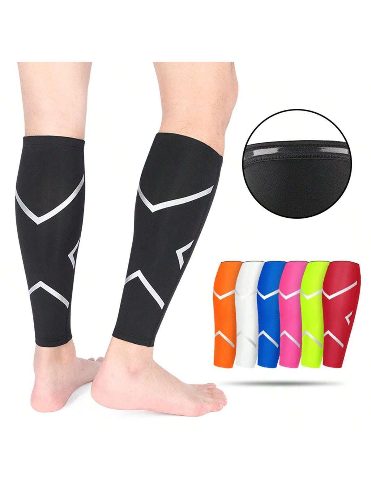 Sports Outdoor 1pc Unisex Sports Leg Sleeve Compression Leg Warmers For Outdoor Basketball, Football, Running, Marathon, Equestrian, Mountaineering, Cycling, Knee And Shin Protector