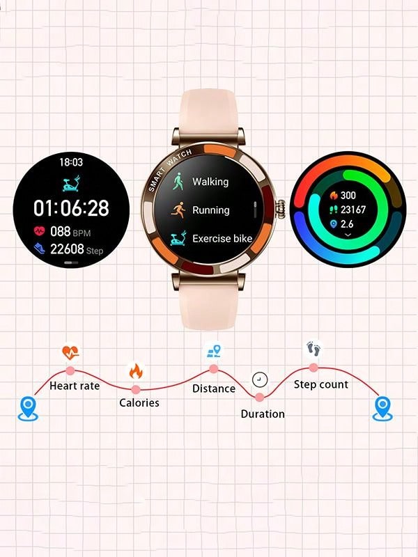 INEYES 2024 New Smartwatch For Women (Answer/Make Call) With 1.27'' HD Screen 100  Sport Modes Health Fitness Tracker  Breathing Training/Sleep Monitor IP67 Waterproof Smart Watch Compatible With IOS Android IPhone